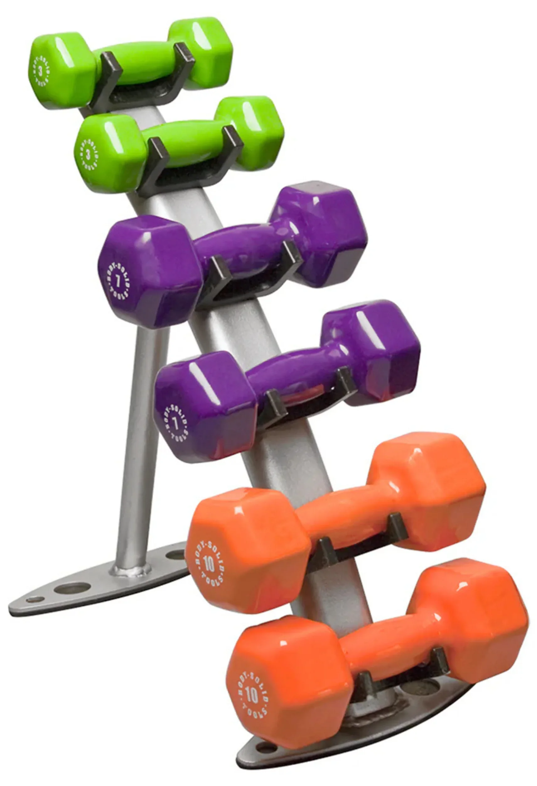 Body Solid GDR10 Vinyl Dumbbell Rack (New) - Image 2