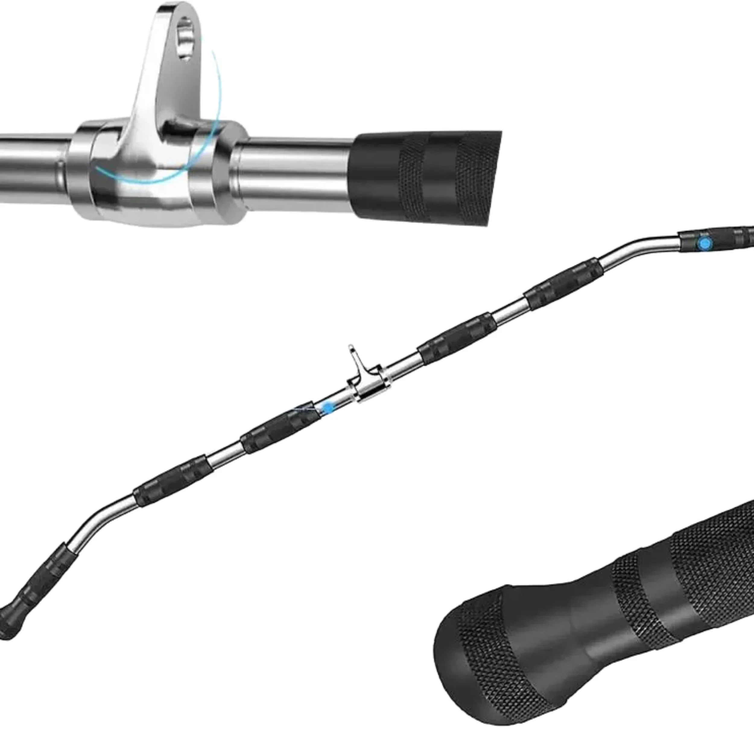 French Fitness 48" Rubber Grip Lat Bar (New) - Image 3