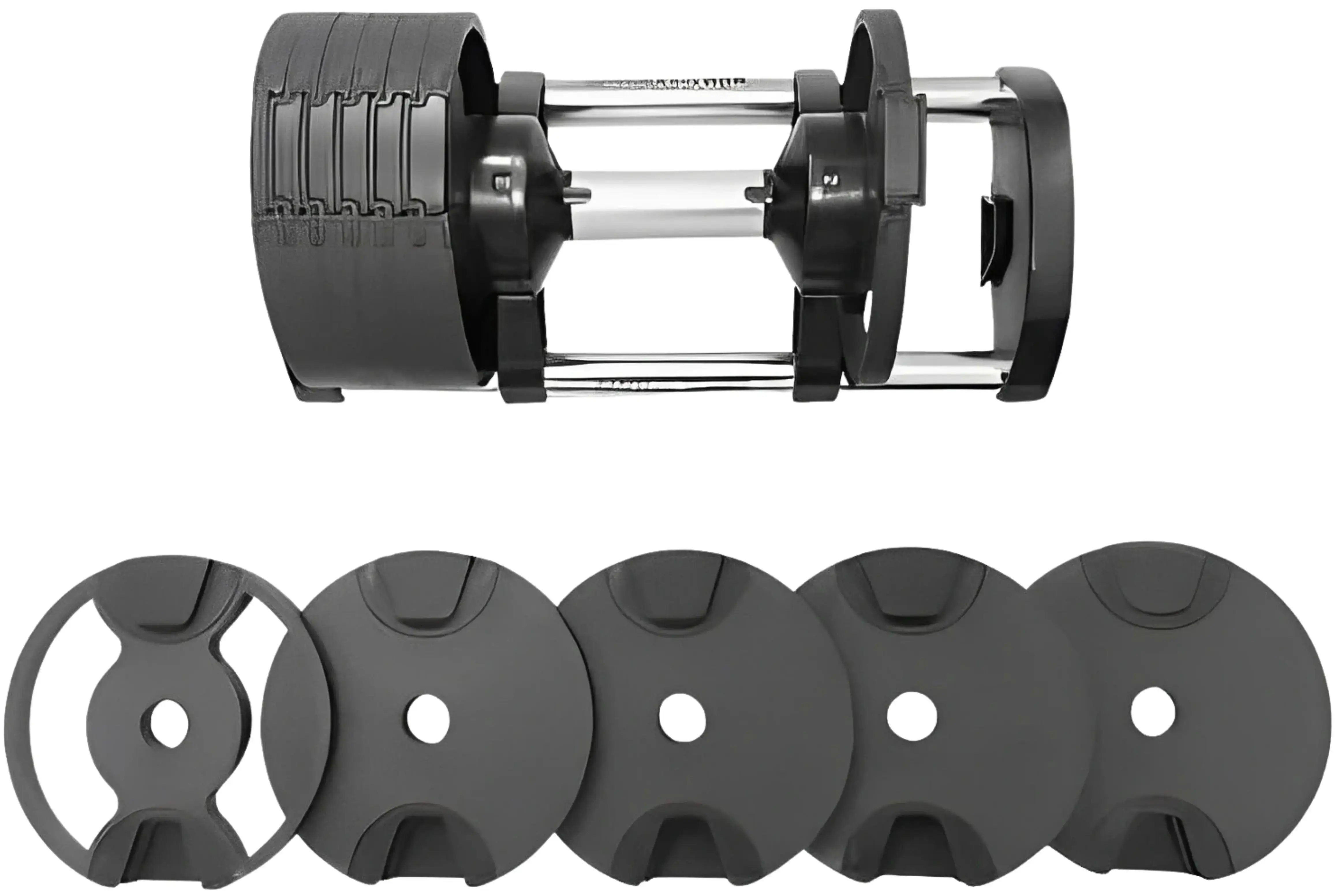 French Fitness 5-80 lb Adjustable Dumbbell, Set of 2 (New) - Image 5