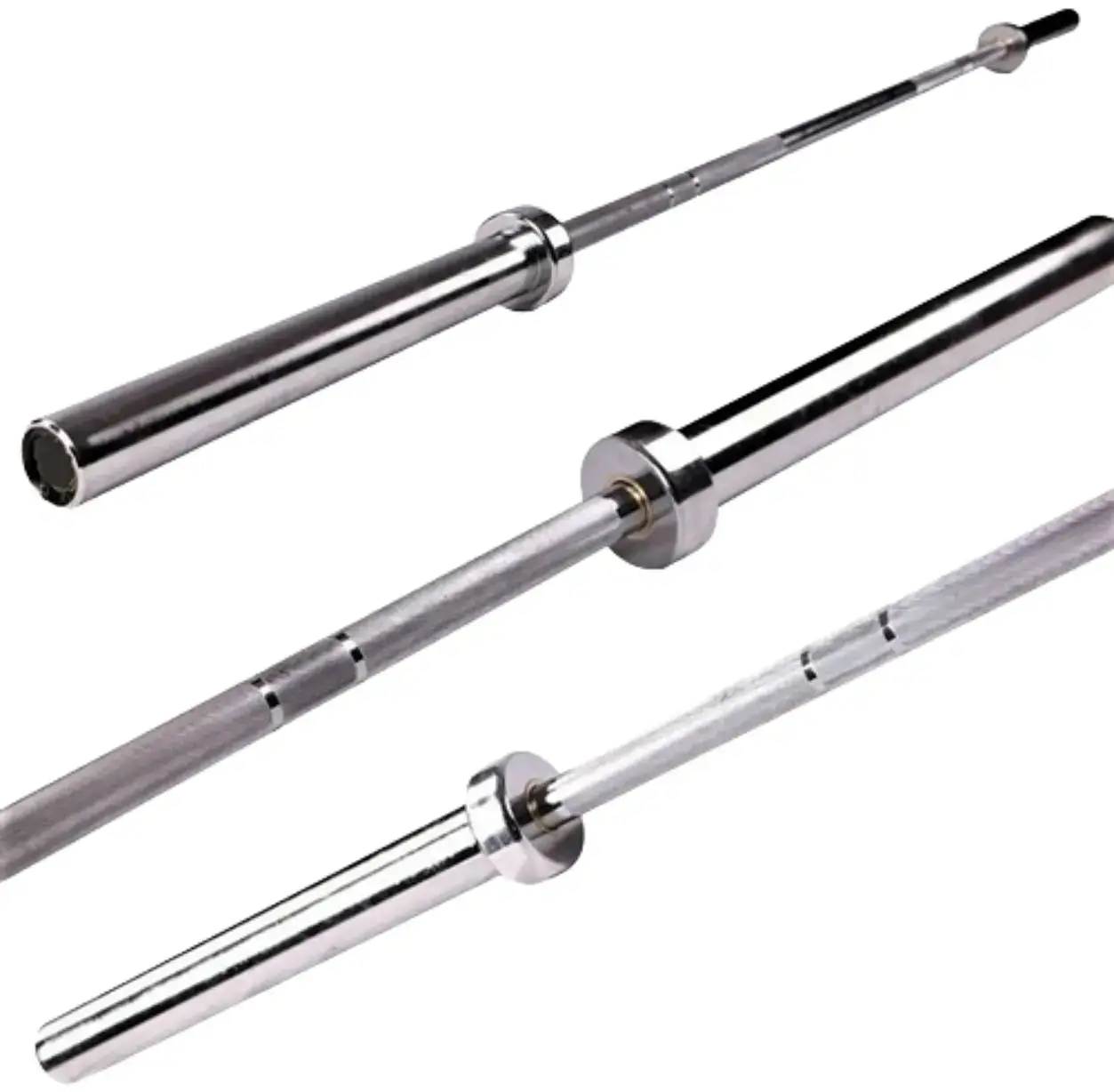 French Fitness 6' Chrome Olympic Bar - 33 Lbs (New) - Image 8