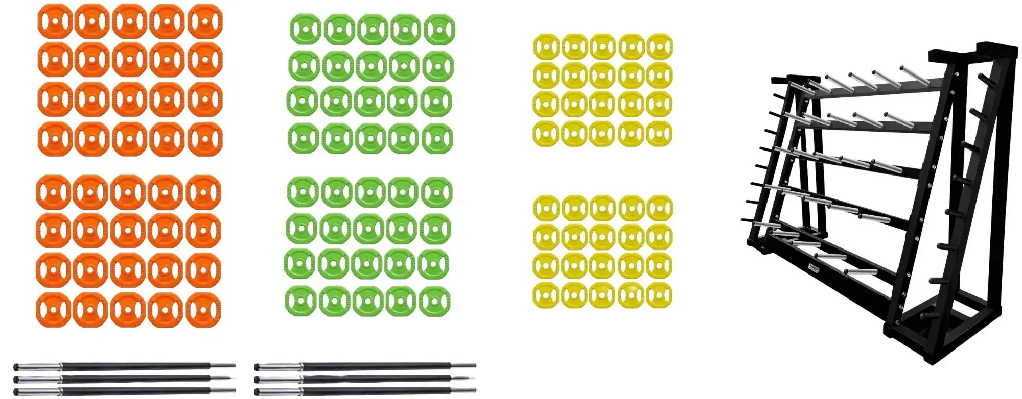 French Fitness Aerobic Bar & Plate Rack - Fits 20 Sets (New) - Image 4