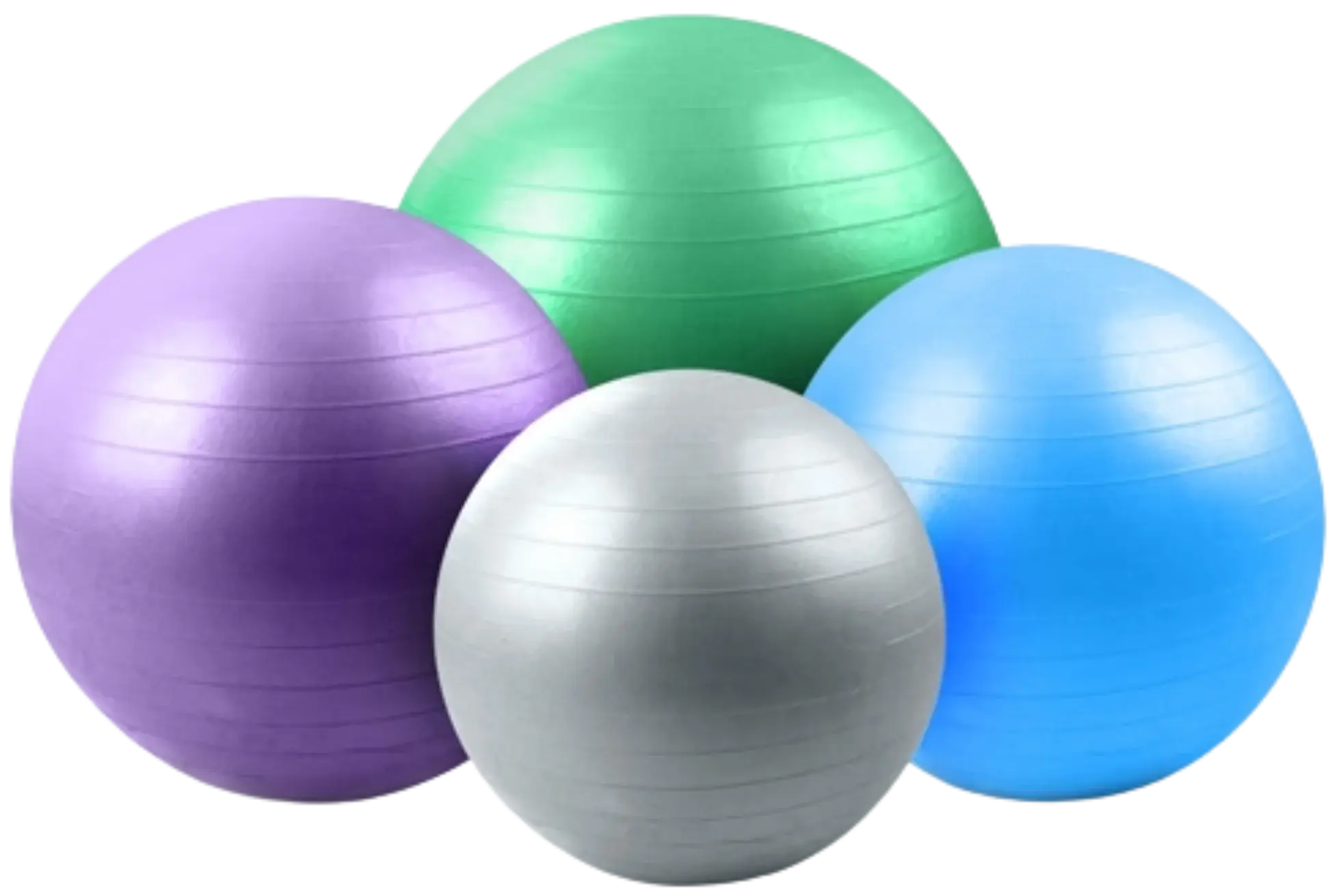 French Fitness Anti Burst Stability Exercise Ball Set of 4 (45 to 75 cm) (New)