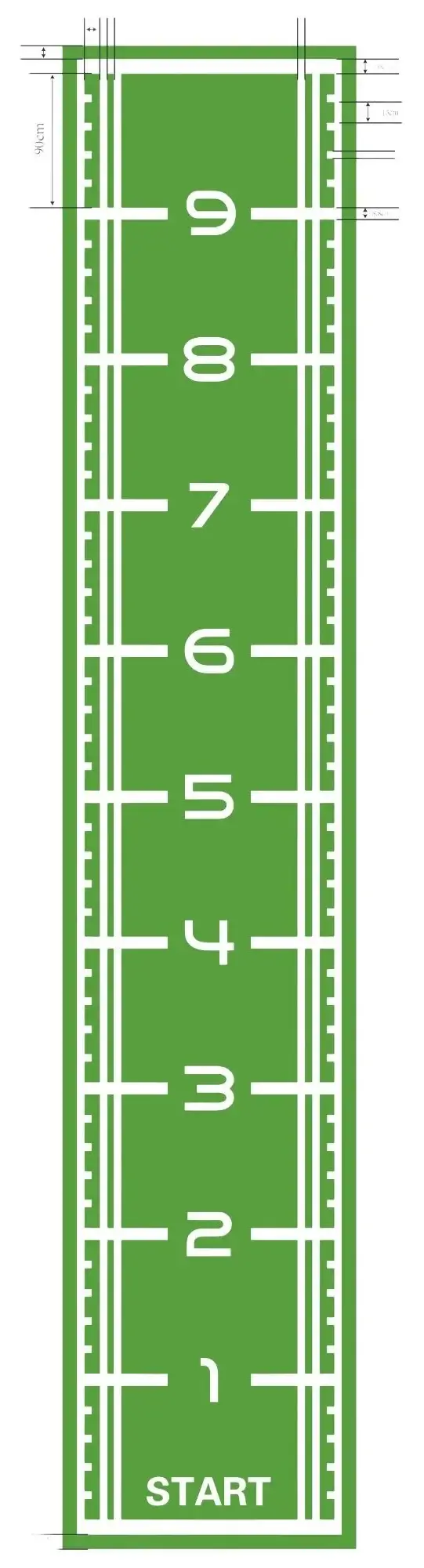 French Fitness Artificial Performance Gym Turf Track w/Start Marker - 14 ft x 50 ft (New) - Image 3