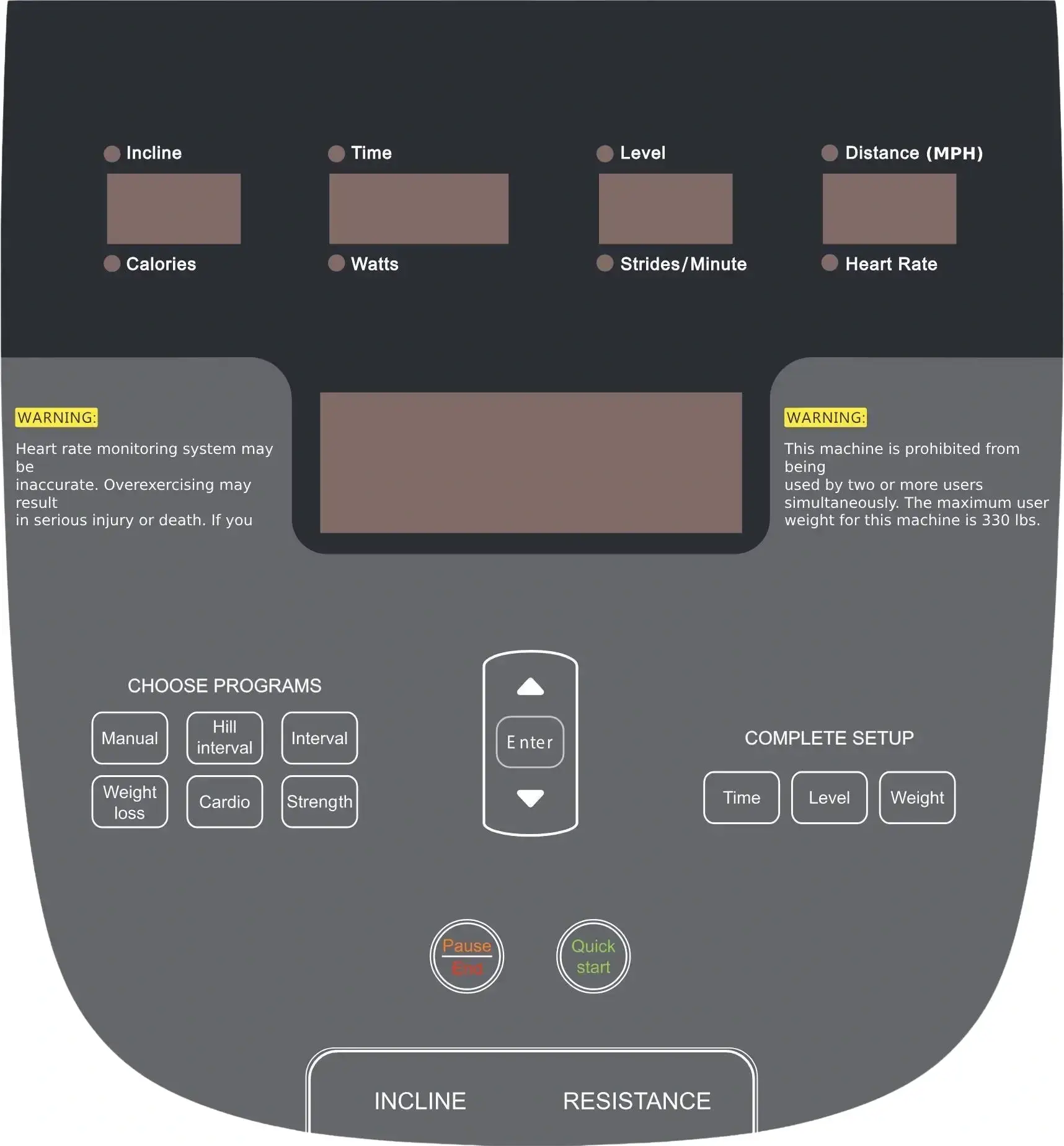 French Fitness Black Arc Elliptical Trainer (New) - Image 3