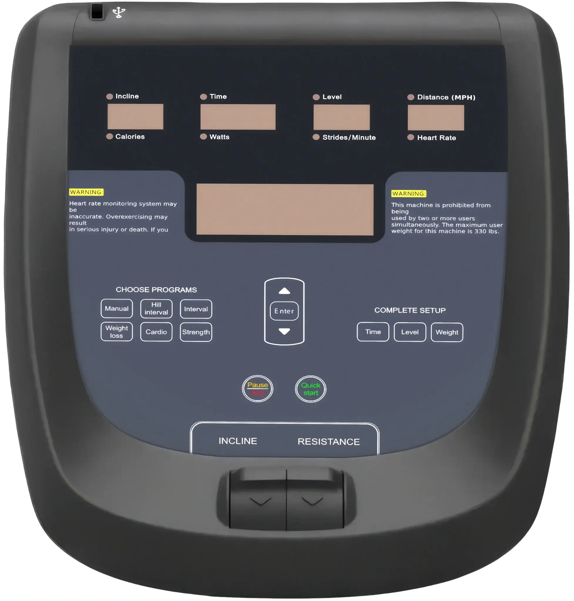 French Fitness Black Arc Elliptical Trainer (New) - Image 4