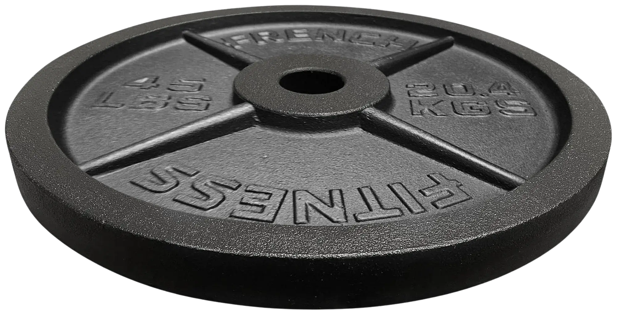 French Fitness Cast Iron Olympic Weight Plate V1 45 lbs (New)