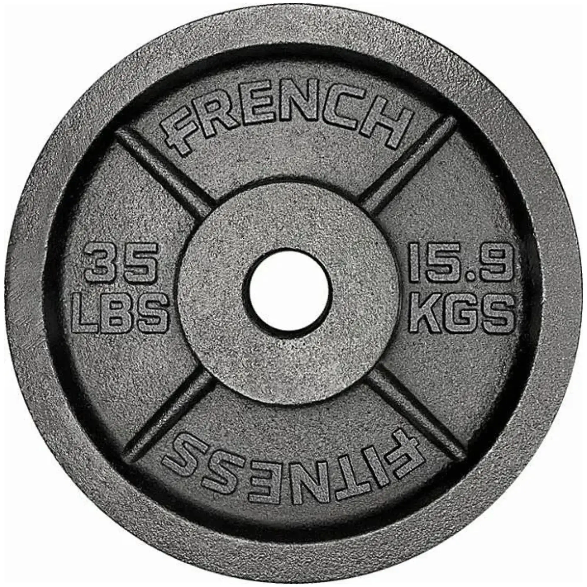 French Fitness Cast Iron Olympic Weight Plate V1 Set 350 lbs (New) - Image 5
