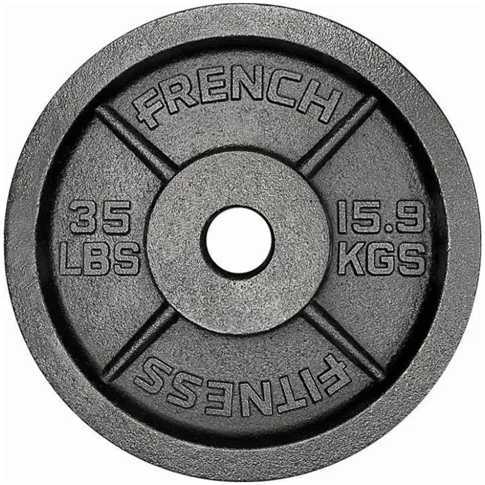 French Fitness Cast Iron Olympic Weight Plate V1 Set 450 lbs (New) - Image 5