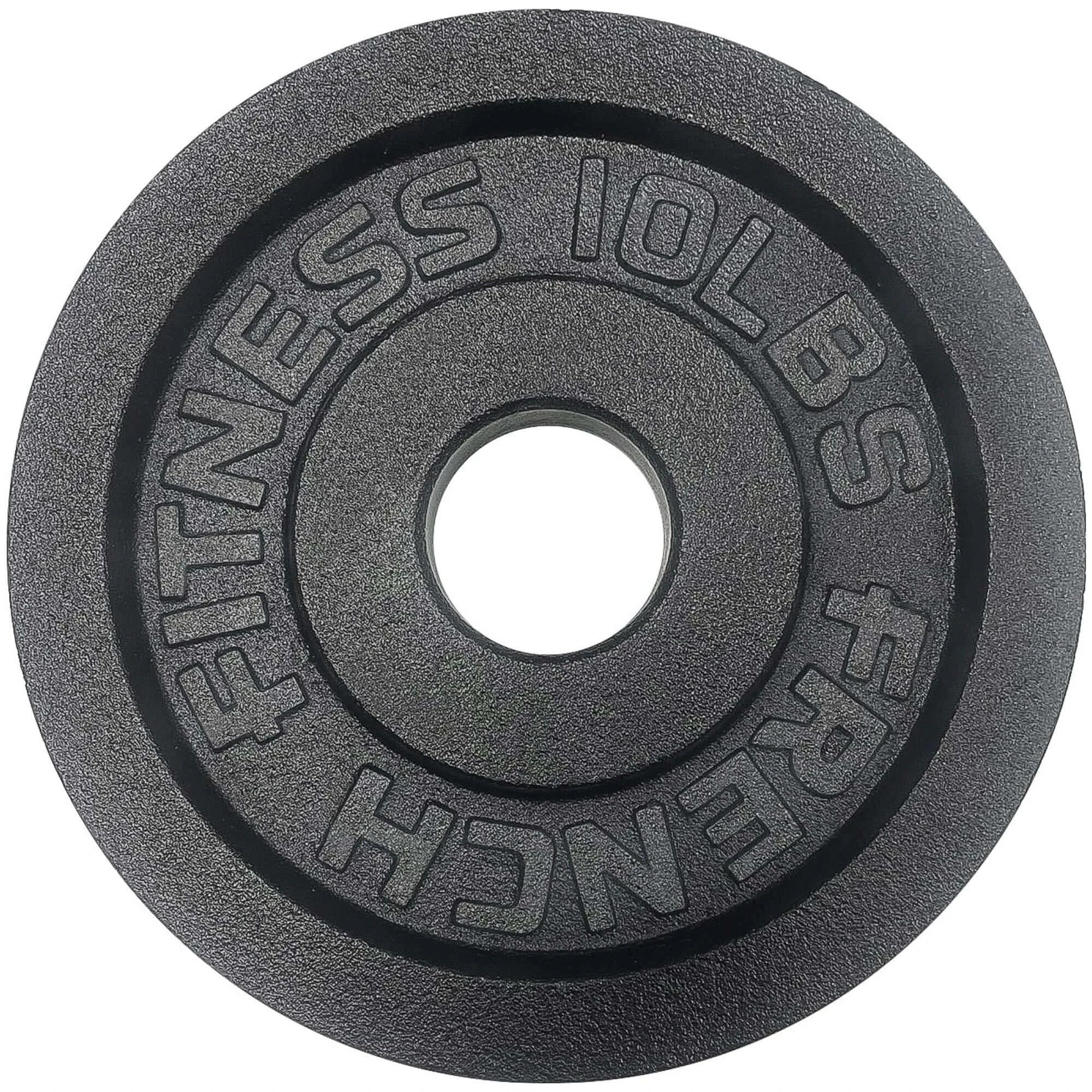 French Fitness Cast Iron Olympic Weight Plate V1 Set w/7 ft Olympic Bar 235 lbs (New) - Image 6