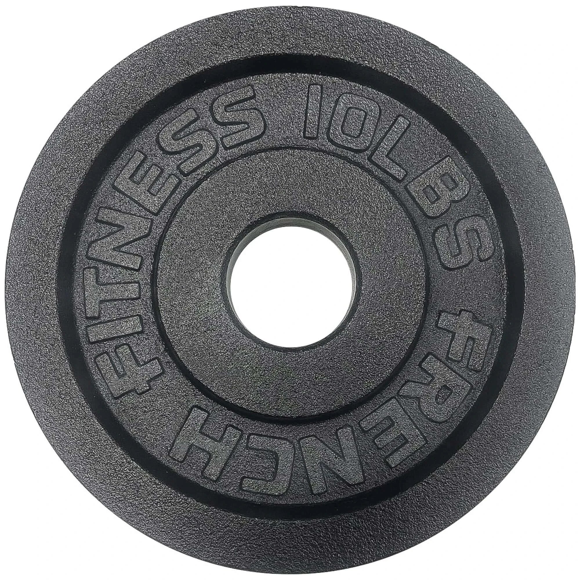 French Fitness Cast Iron Olympic Weight Plate V1 Set w/7 ft Olympic Bar 305 lbs (New) - Image 6