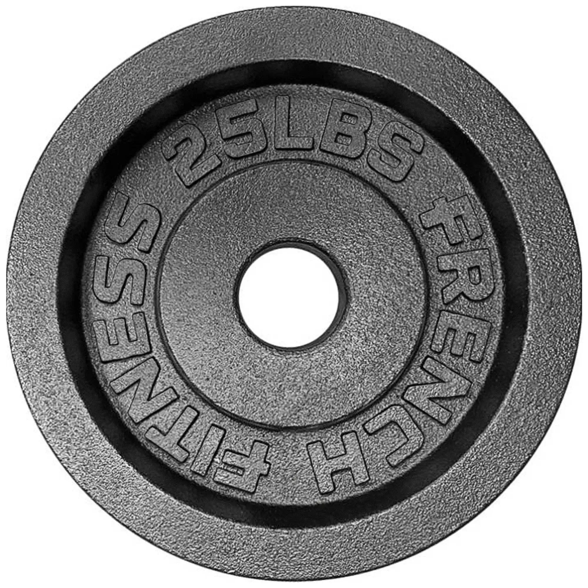 French Fitness Cast Iron Olympic Weight Plate V1 Set w/7 ft Olympic Bar 305 lbs (New) - Image 7