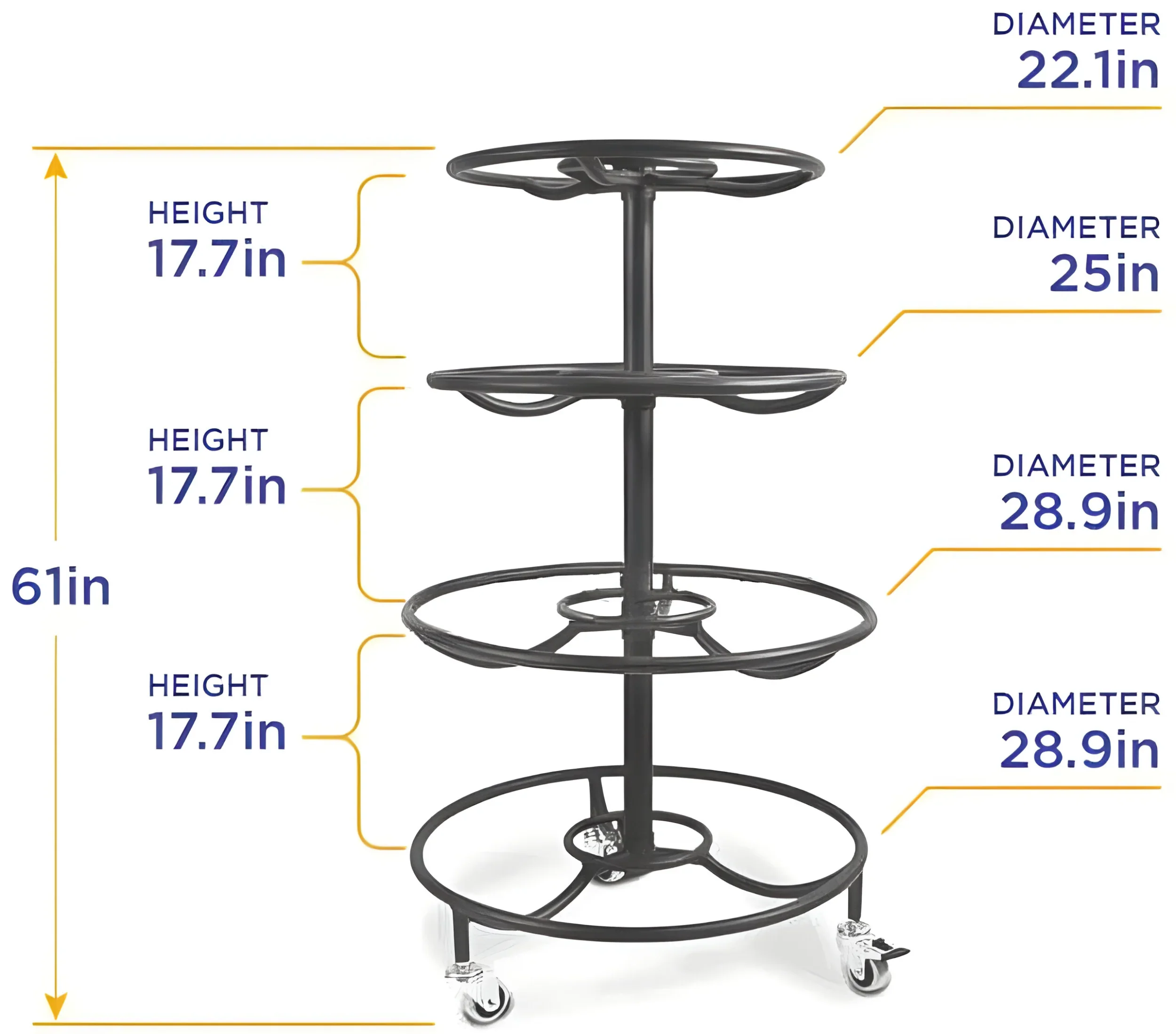 French Fitness Circular 12 Pair Mobile Medicine Ball Rack (New) - Image 3