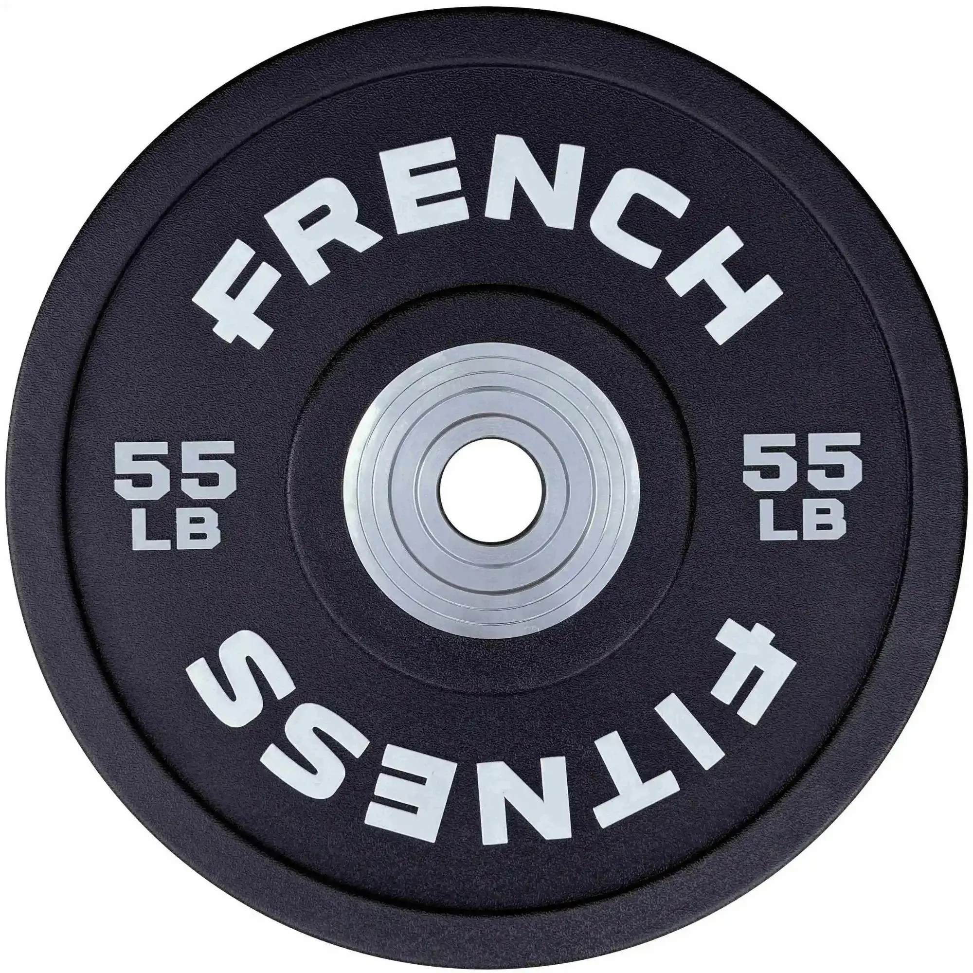 French Fitness Competition Urethane Bumper Plate 55 lb Black (New) - Image 2