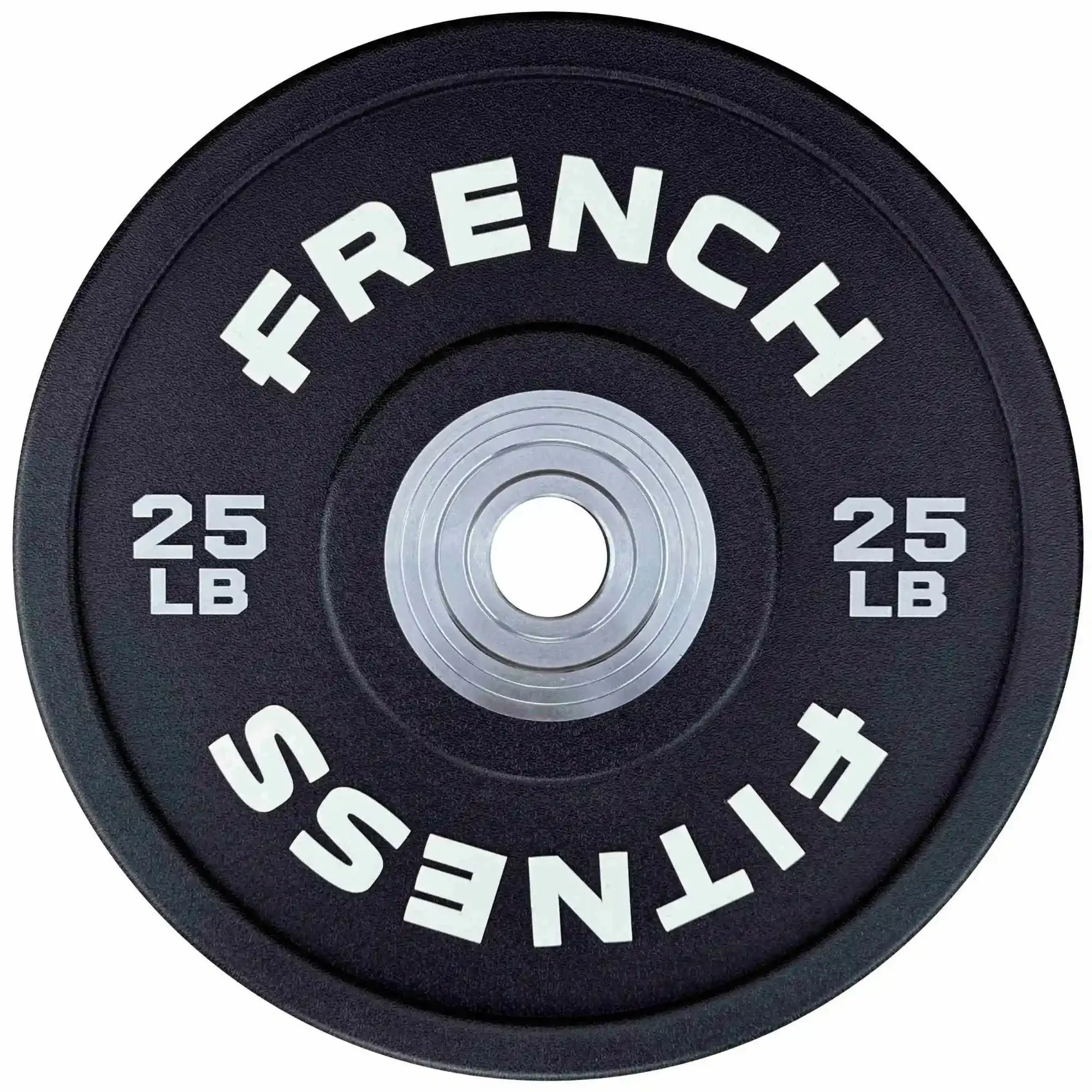 French Fitness Competition Urethane Bumper Plate Set 260 lb Black (New) - Image 4