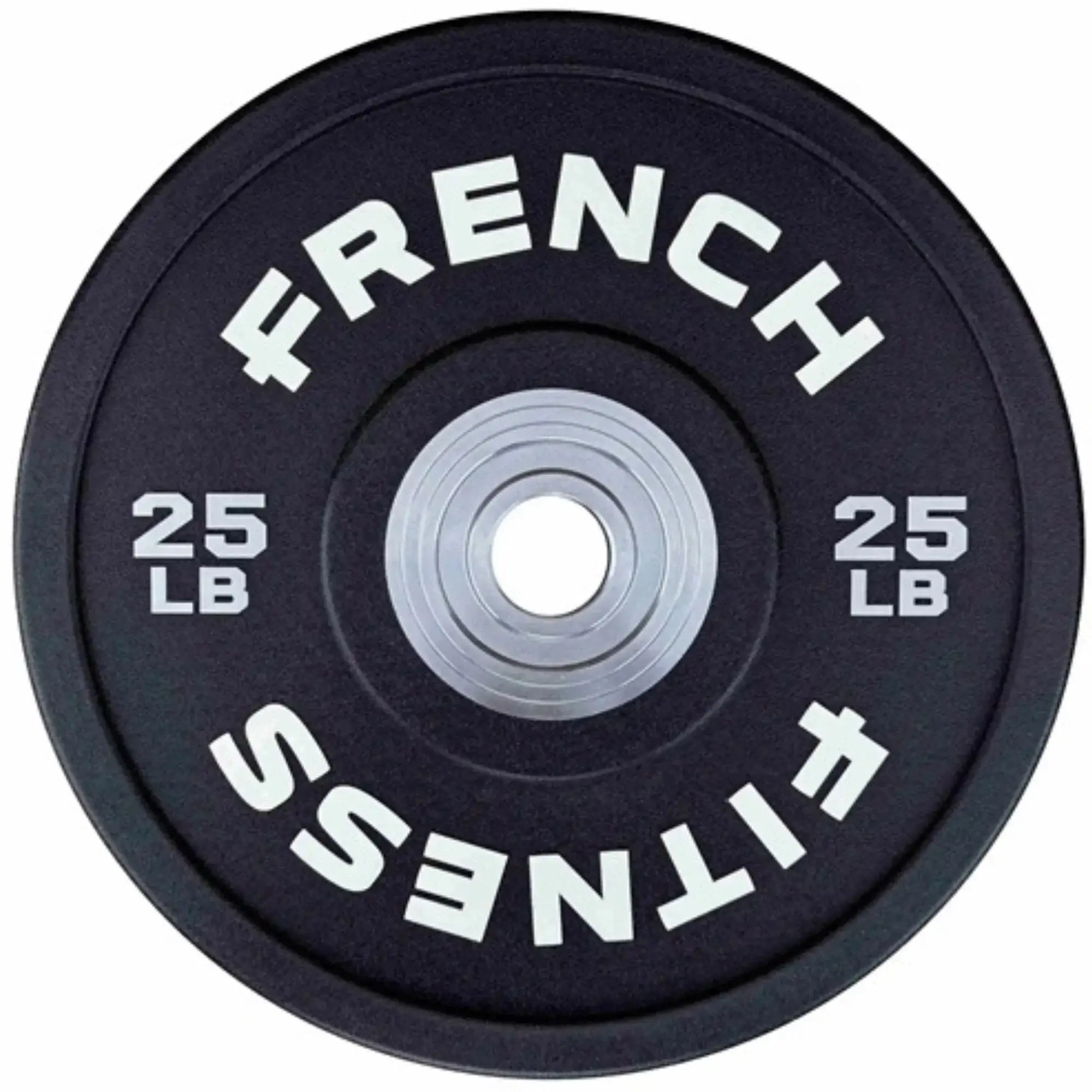 French Fitness Competition Urethane Bumper Plate Set 350 lb Black (New) - Image 4