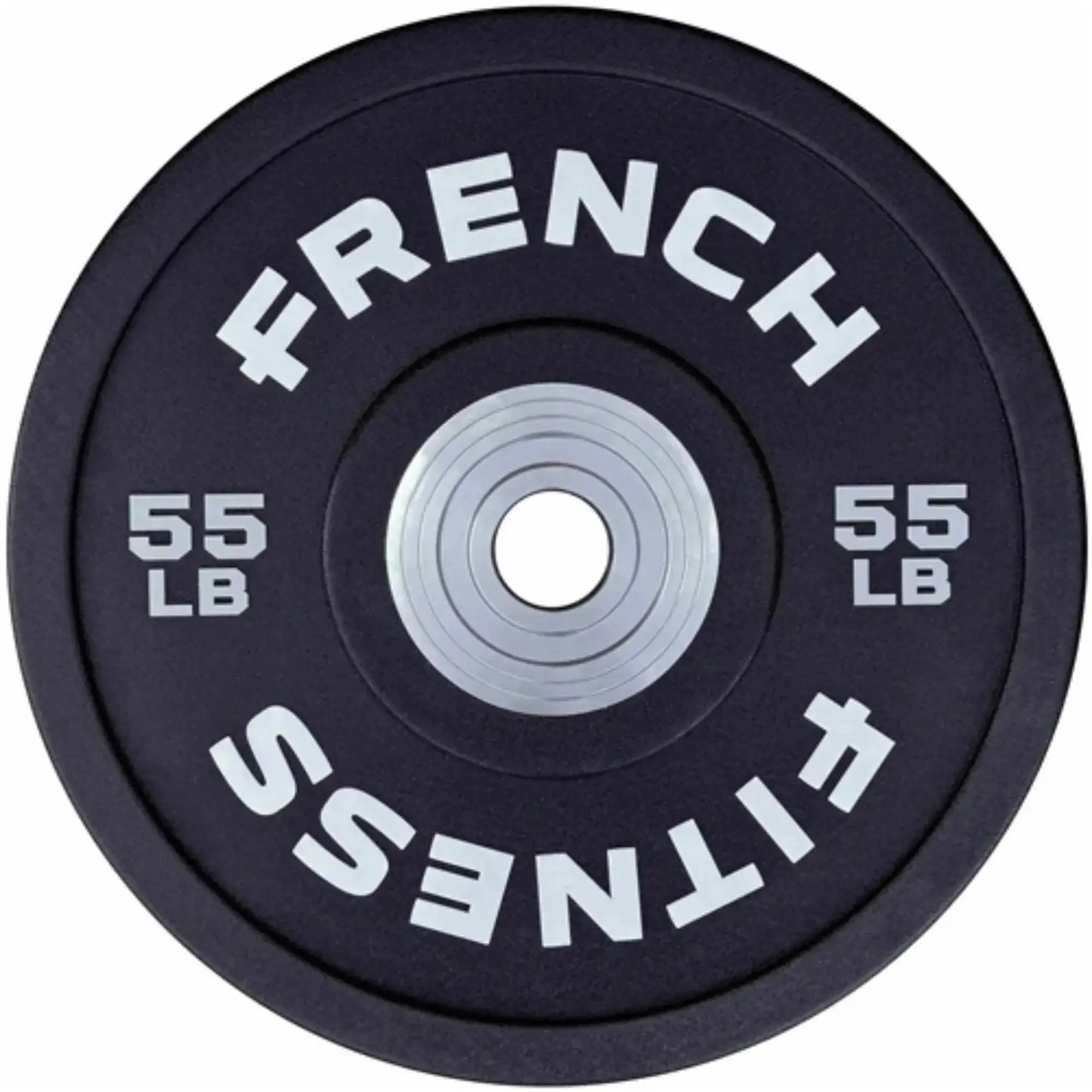 French Fitness Competition Urethane Bumper Plate Set 350 lb Black (New) - Image 7