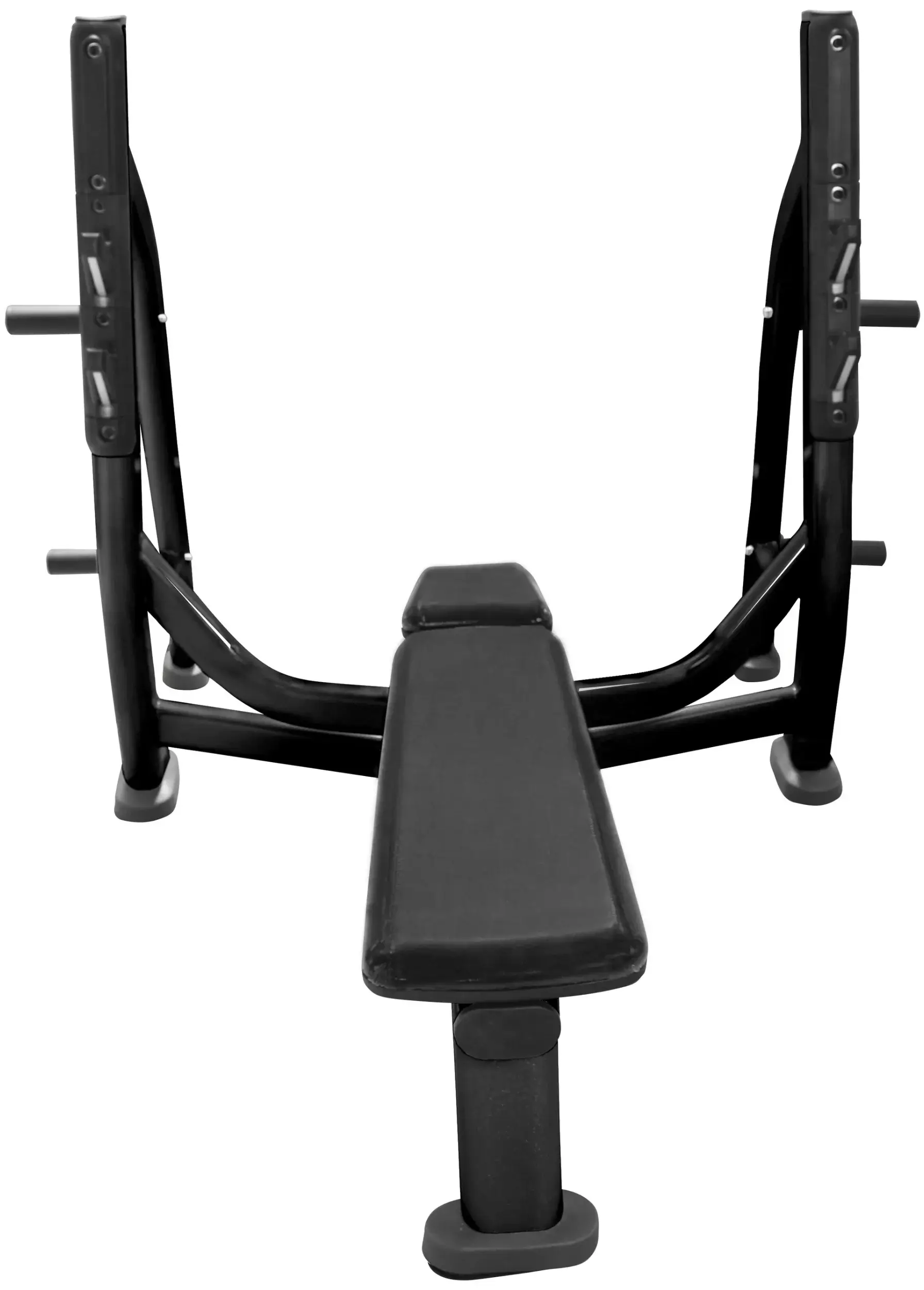 French Fitness FFB Black Olympic Flat Bench w/Weight Horns (New) - Image 3