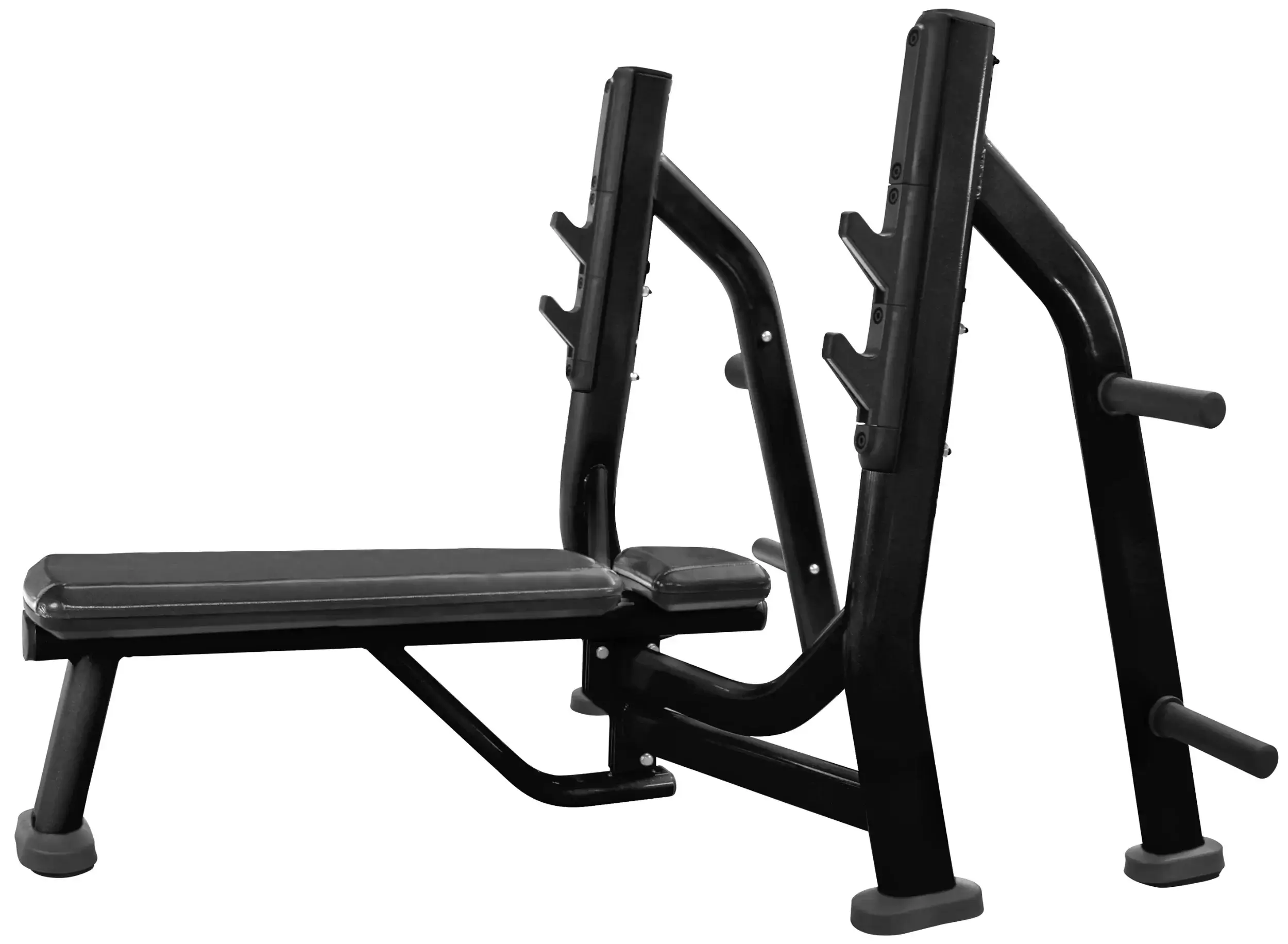 French Fitness FFB Black Olympic Flat Bench w/Weight Horns (New) - Image 5