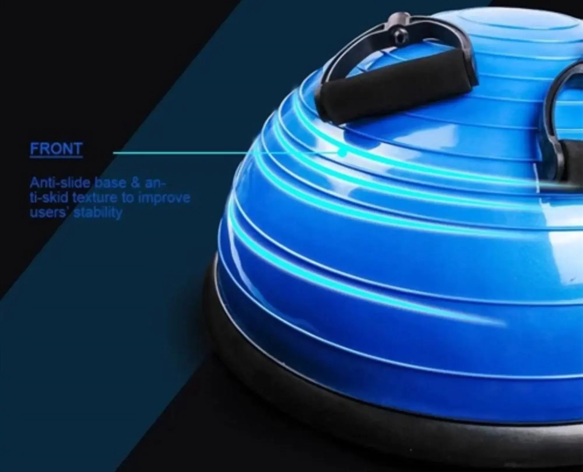 French Fitness Half Ball Balance Trainer w/Resistance Bands (New) - Image 3