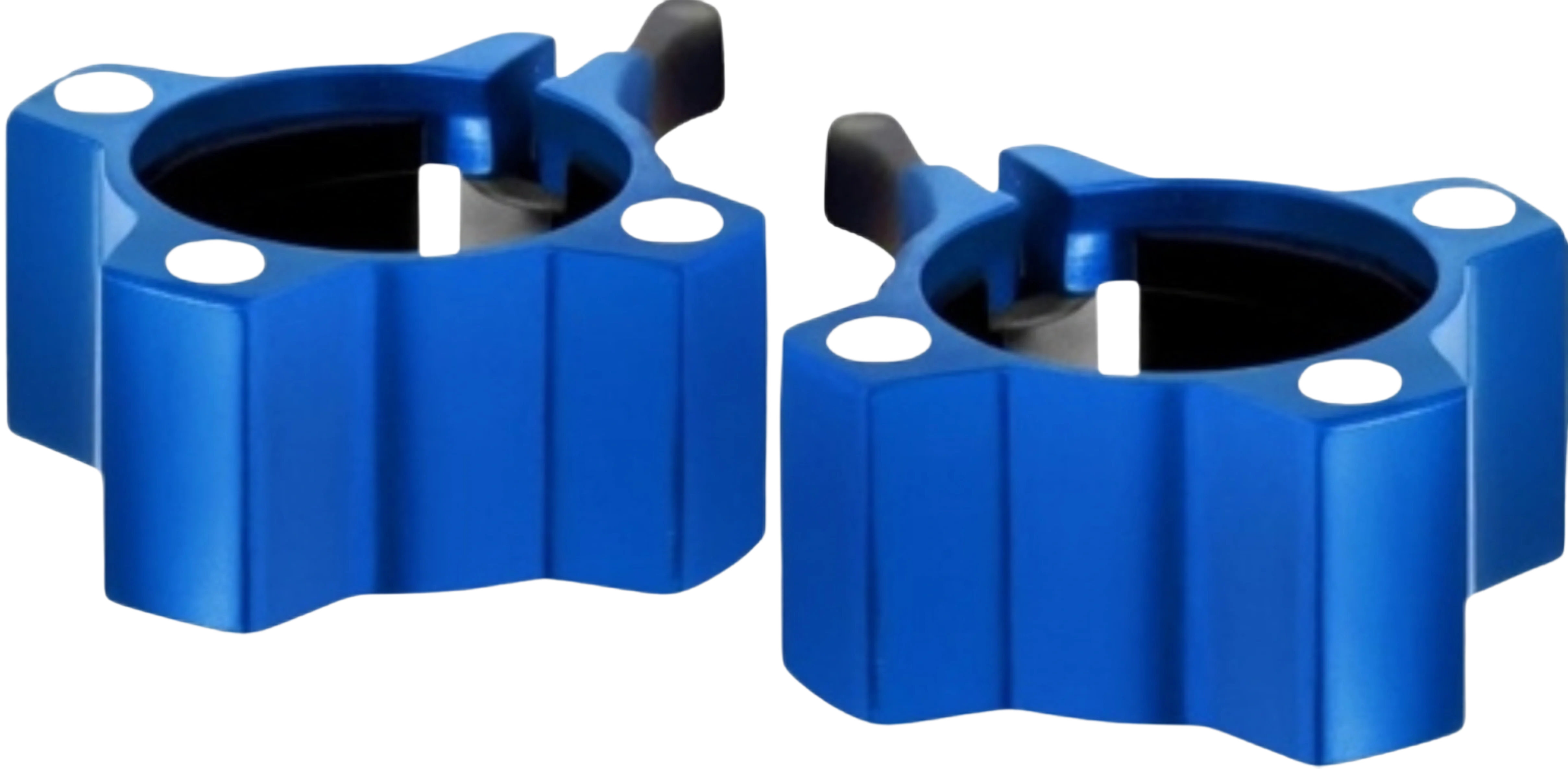 French Fitness Magnetic Aluminum Jaw-Locking Collars - Blue (Pair) (New)