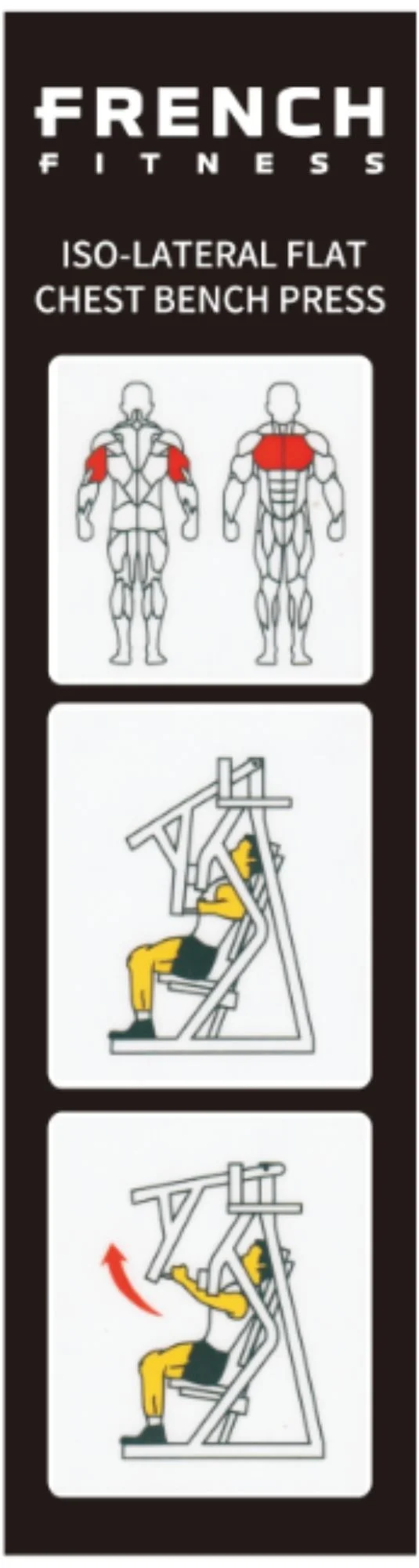 Flat Chest Bench Press Plate Loaded Iso-Lateral - French Fitness Marin (New) - Image 4