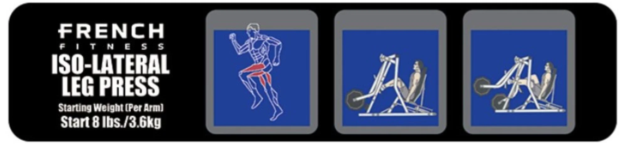 Horizontal Leg Press Plate Loaded Iso-Lateral - French Fitness Marin (New) - Image 4
