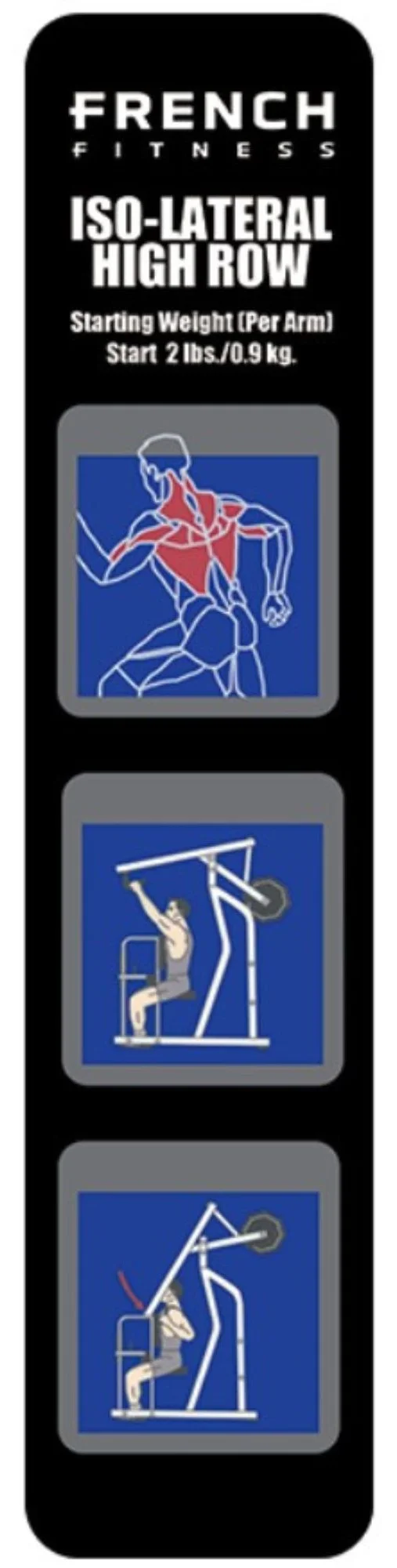 High Row Plate Loaded Iso-Lateral - French Fitness Napa (New) - Image 2