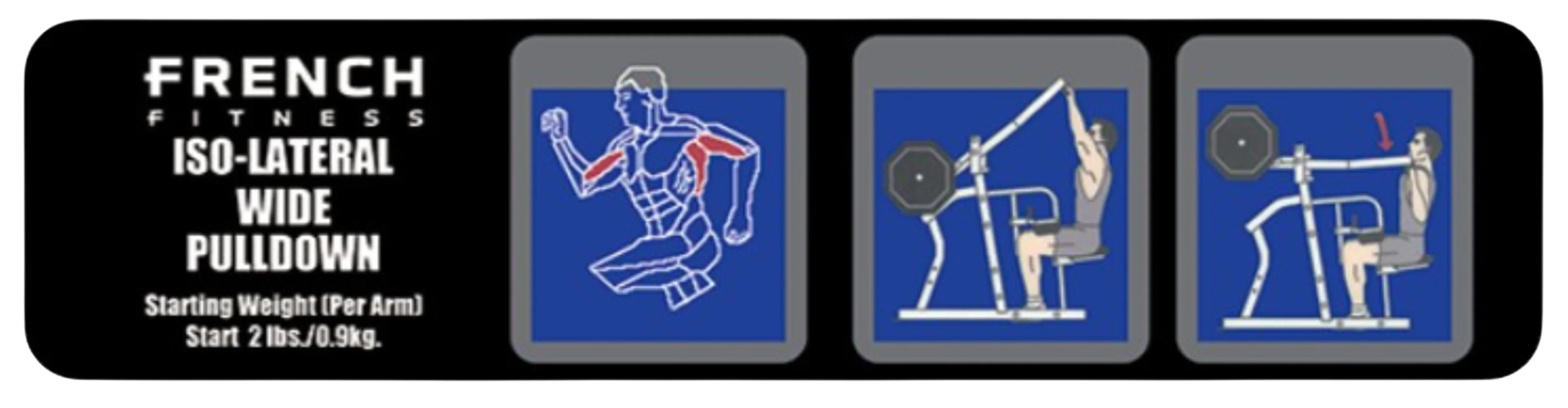 Wide Pulldown Plate Loaded Iso-Lateral - French Fitness Napa (New) - Image 2