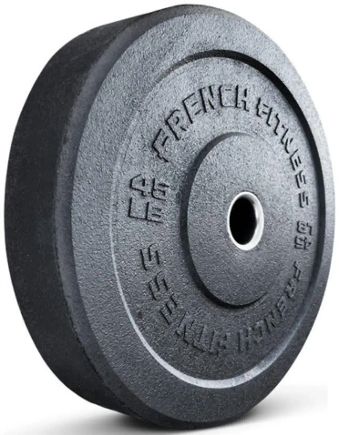 French Fitness Olympic Bumper Plate Set 190 lbs - Crumb Rubber (New) - Image 6