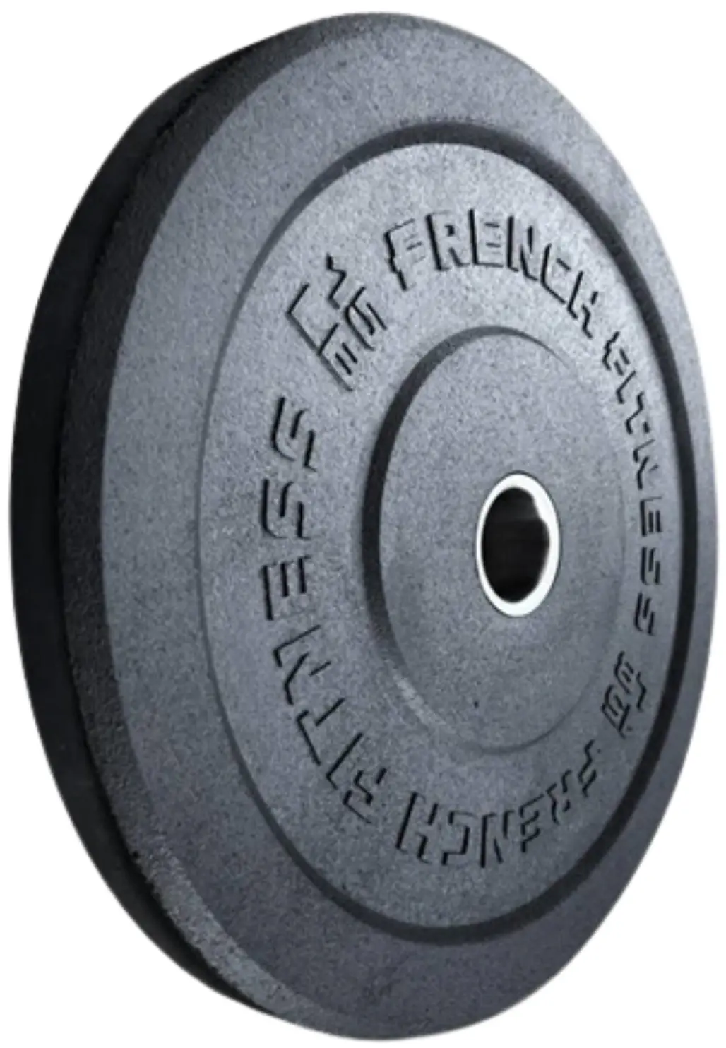 French Fitness Olympic Bumper Plate Set w/7 ft Olympic Bar 415 lbs + Bench - Crumb Rubber (New) - Image 6