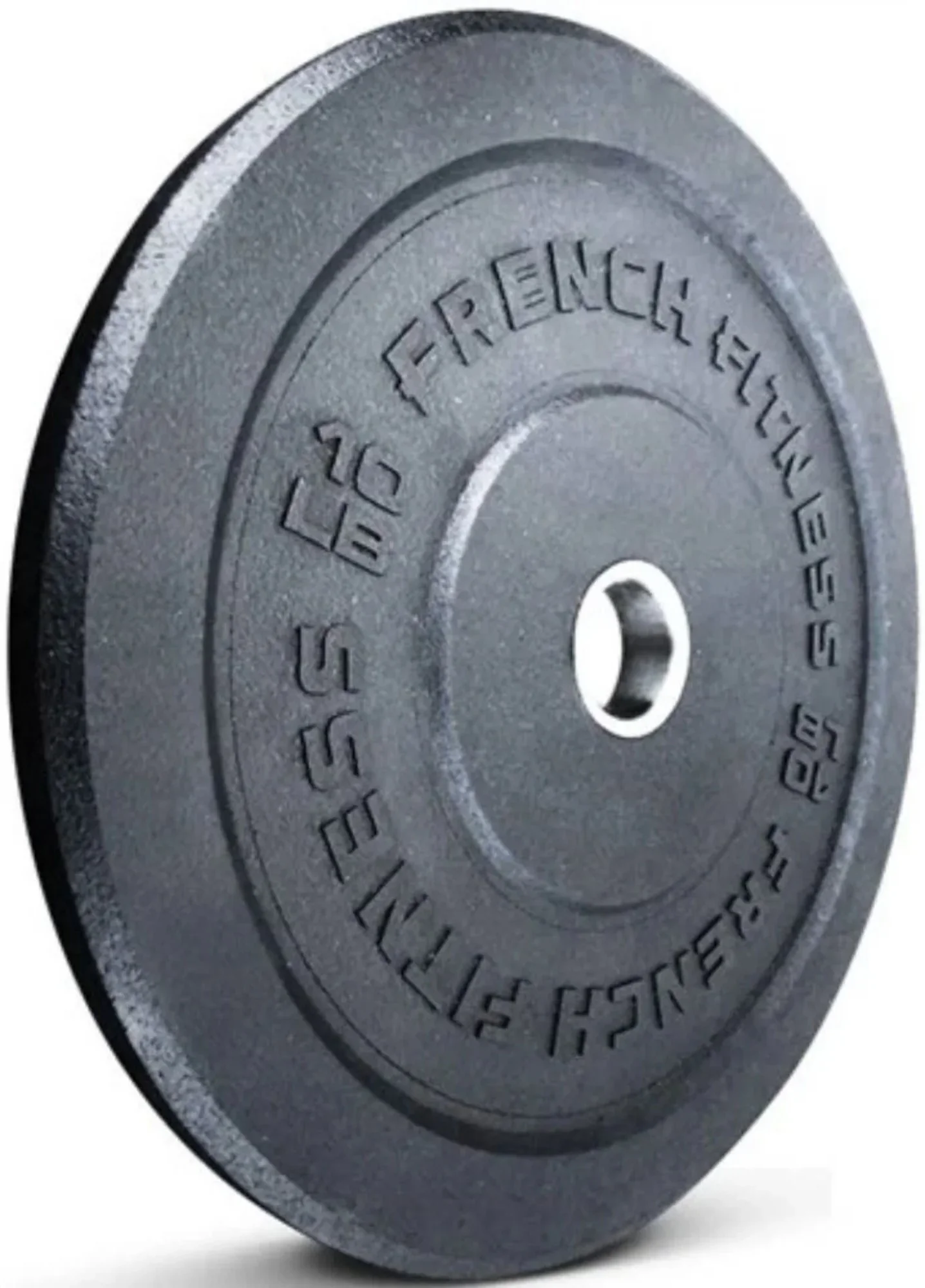 French Fitness Olympic Bumper Plates Set w/7 ft Olympic Bar 285 lbs - Crumb Rubber (New) - Image 5