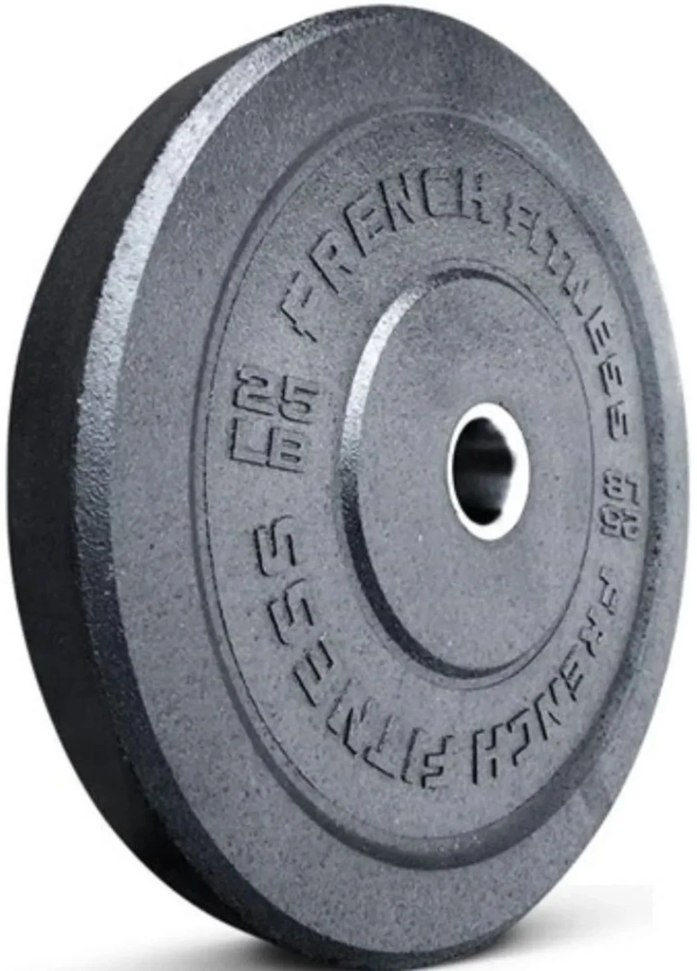 French Fitness Olympic Bumper Plates Set w/7 ft Olympic Bar 285 lbs - Crumb Rubber (New) - Image 7