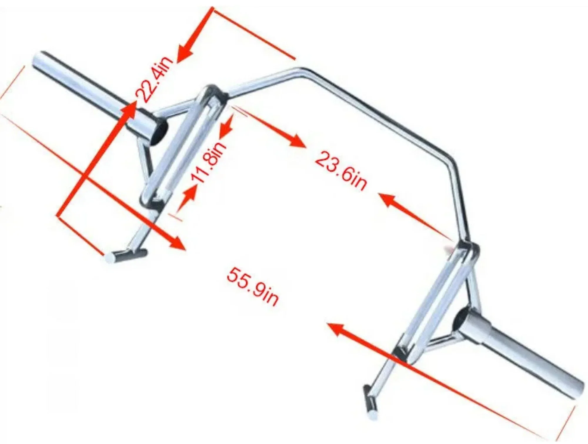 French Fitness Open Hex Olympic Trap Shrug Bar (New) - Image 3
