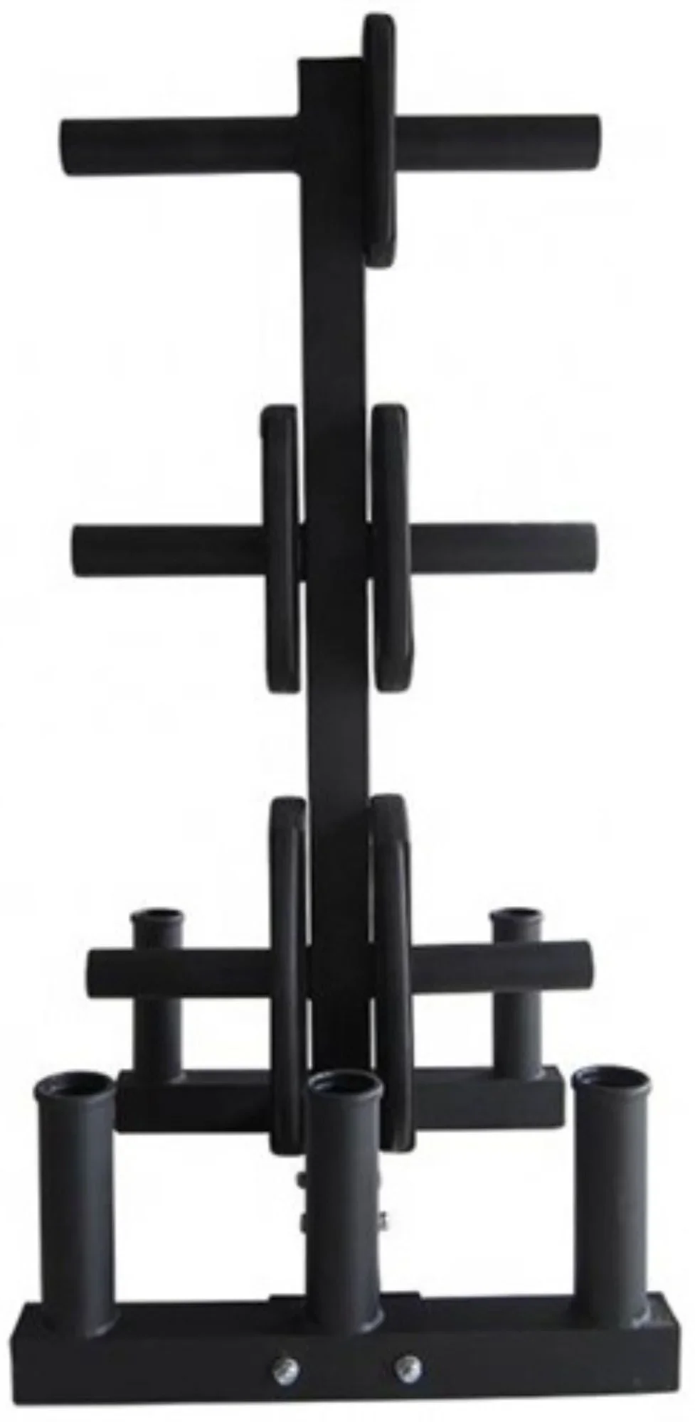 French Fitness Olympic Weight Plate Tree Rack & Bar Holder (New) - Image 3