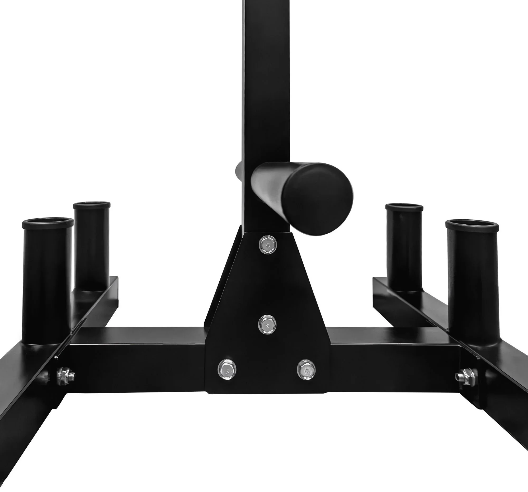 French Fitness Olympic Weight Plate Tree Rack & Bar Holder (New) - Image 4