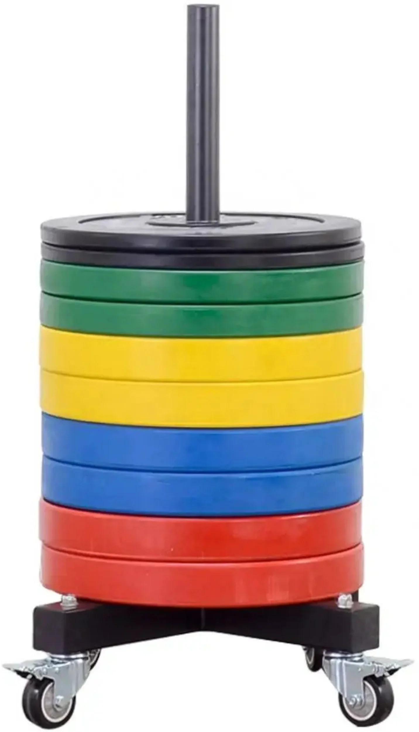 French Fitness Portable Bumper Plate Stacker Rack w/Wheels (New) - Image 2