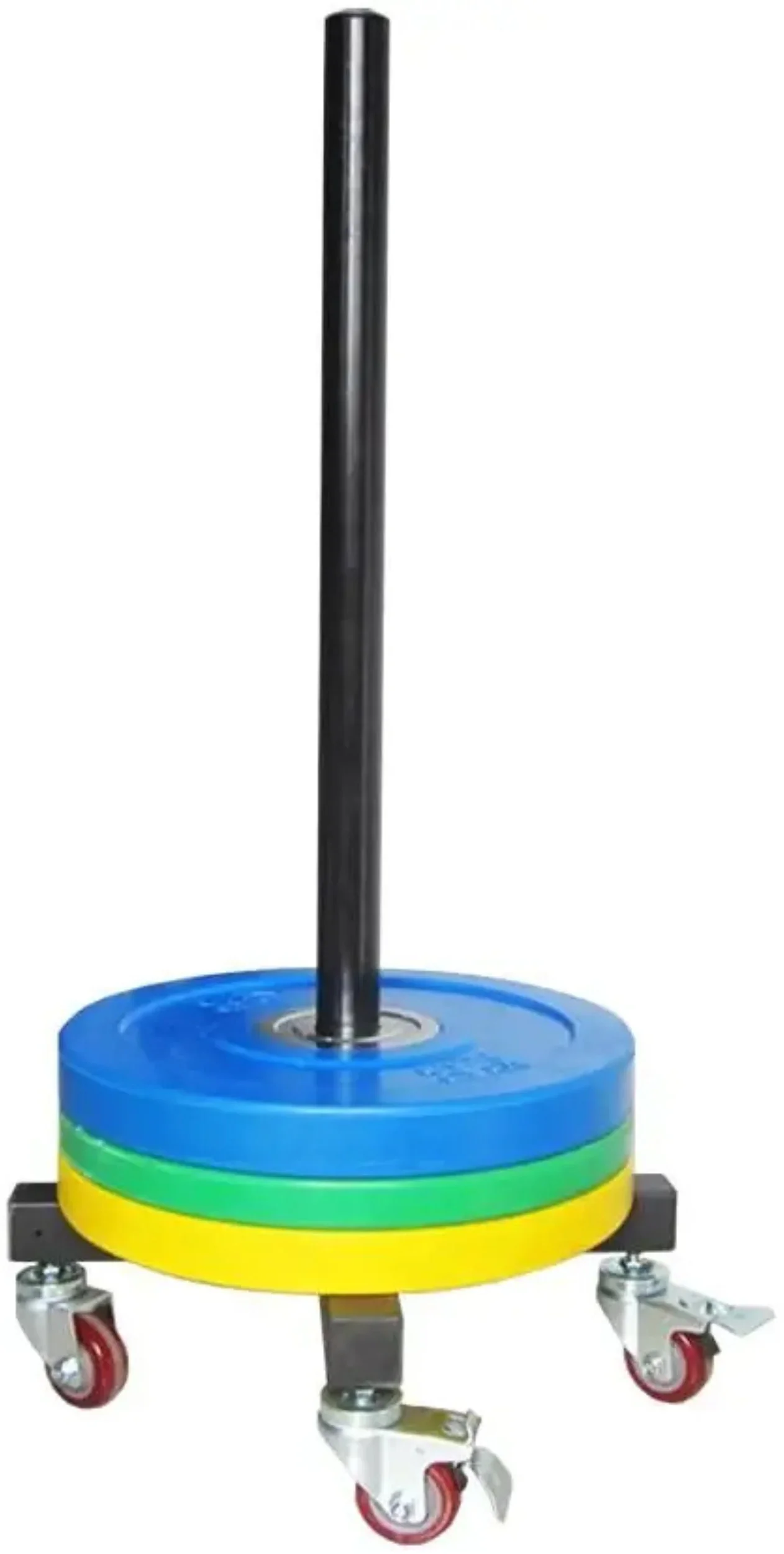 French Fitness Portable Bumper Plate Stacker Rack w/Wheels (New) - Image 3