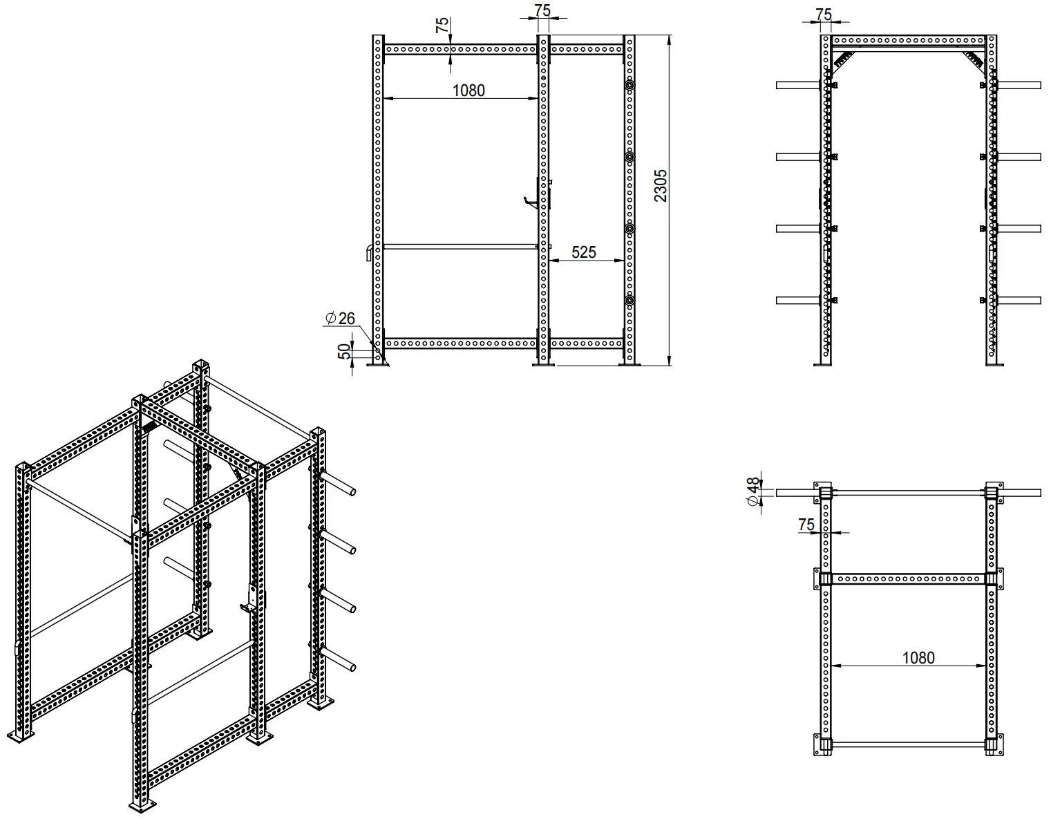 French Fitness R30-RE Monster Power Rack (New) - Image 30