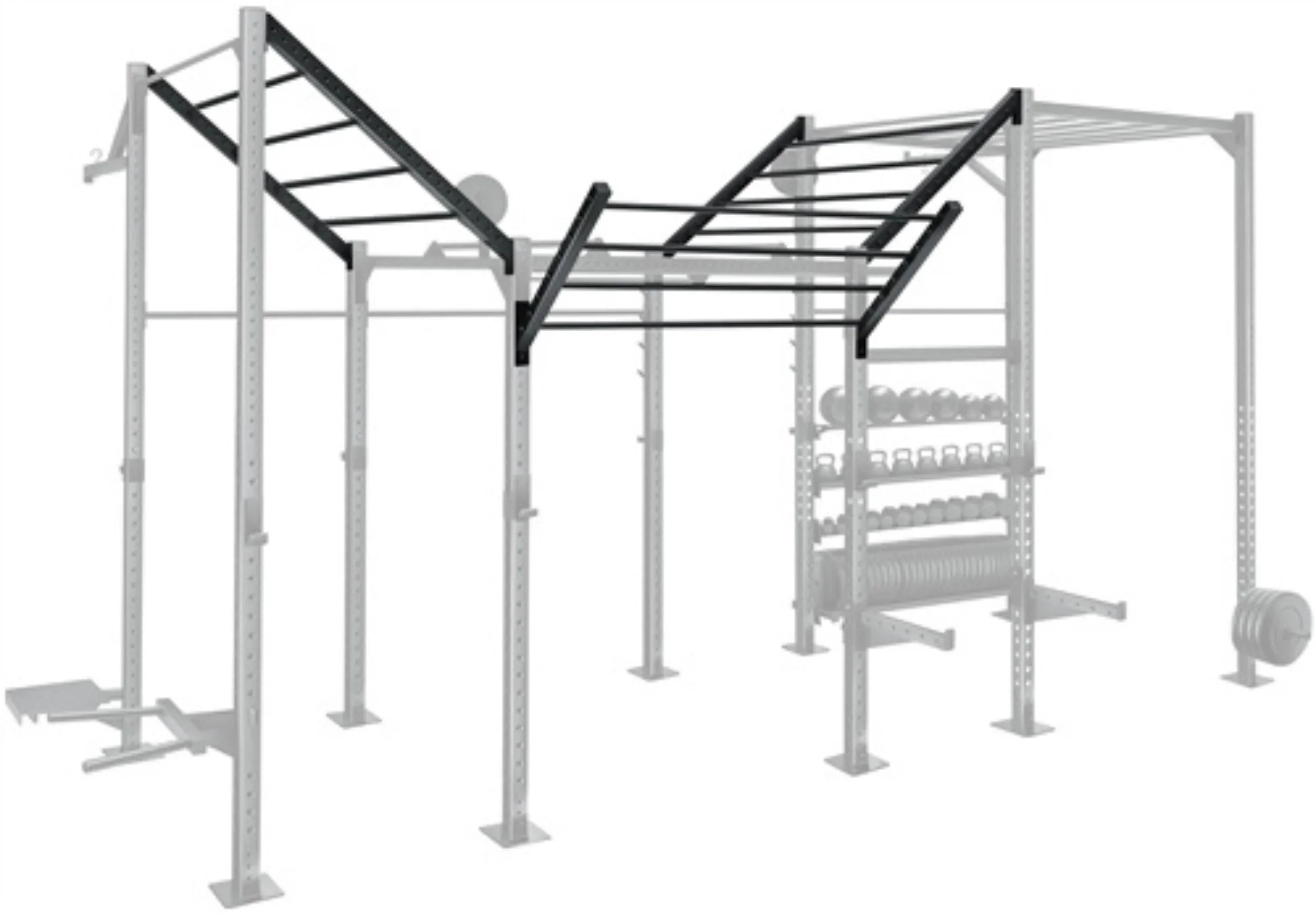 French Fitness Rack & Rig Fly Pull Up Bar Attachment (New) - Image 2