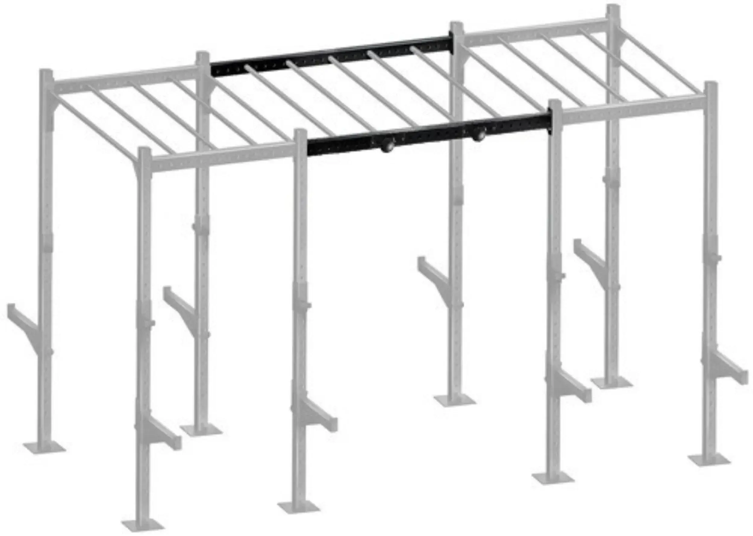 French Fitness Rack & Rig Junction Bar Crossmember w/2 Cannonball Grips (New) - Image 5