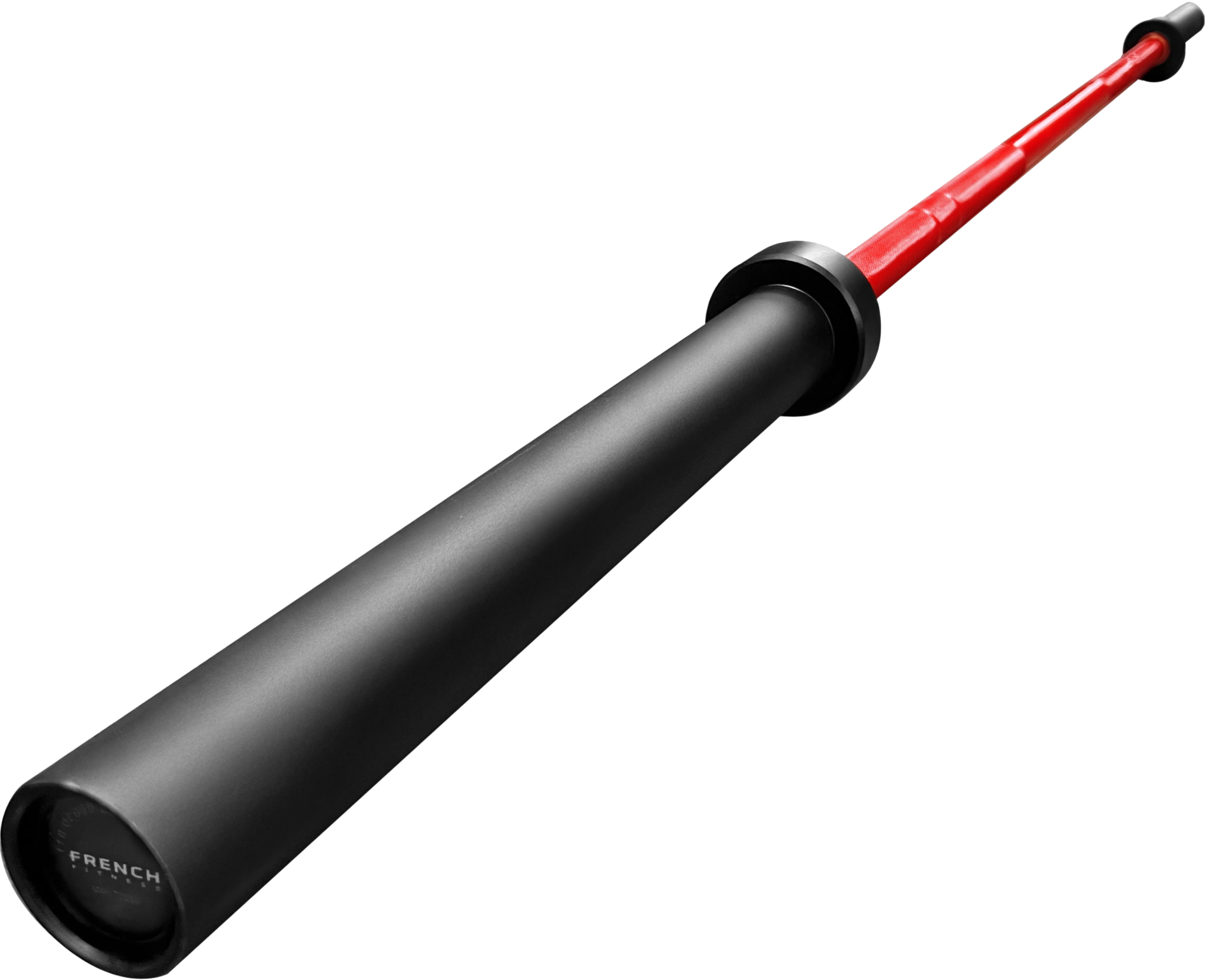 French Fitness Red 7" (86") 45 lb Cerakote Olympic Bar - 1500 lb (New)
