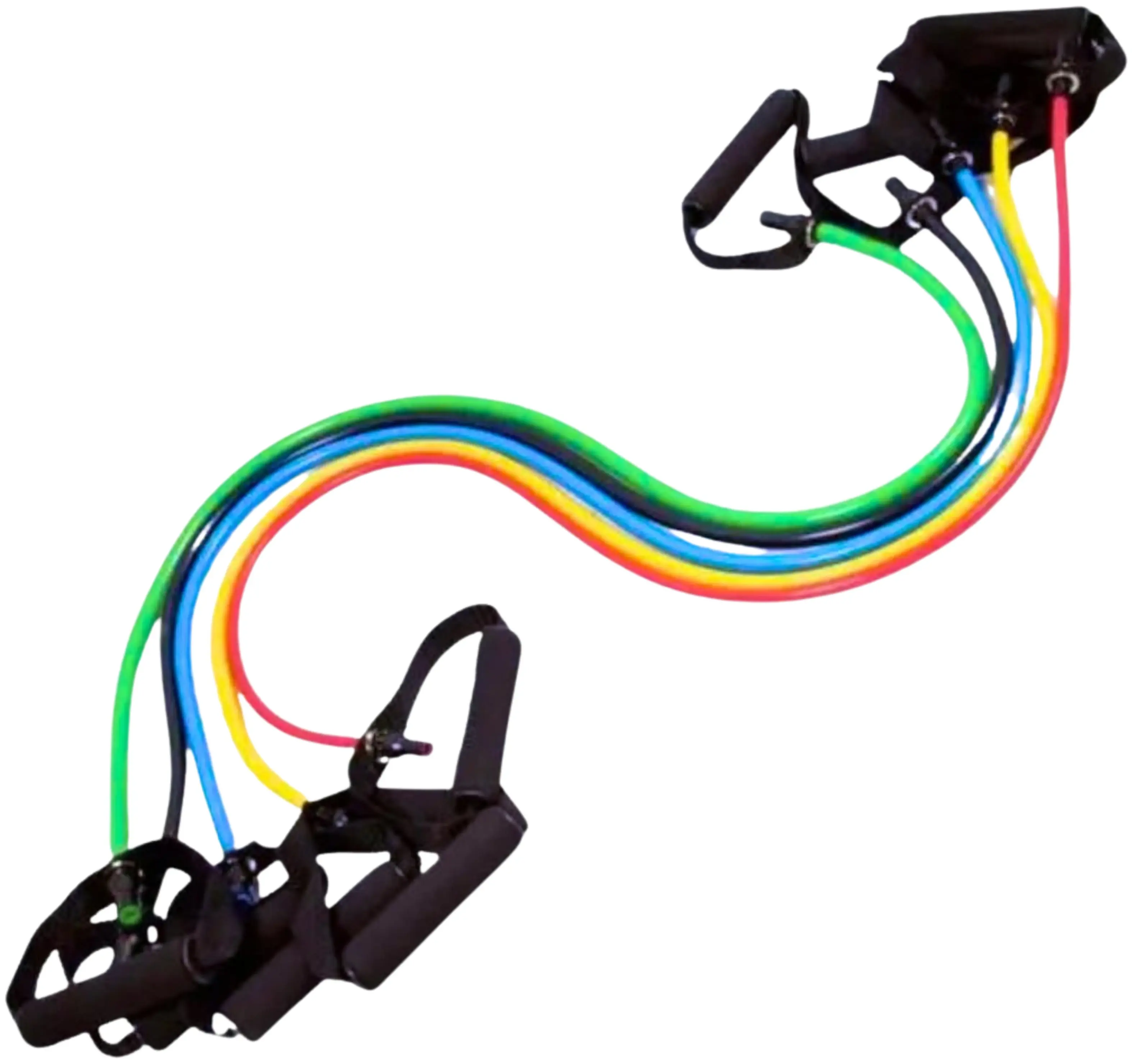 French Fitness Resistance Band Set of 5 w/Handles (New) - Image 10