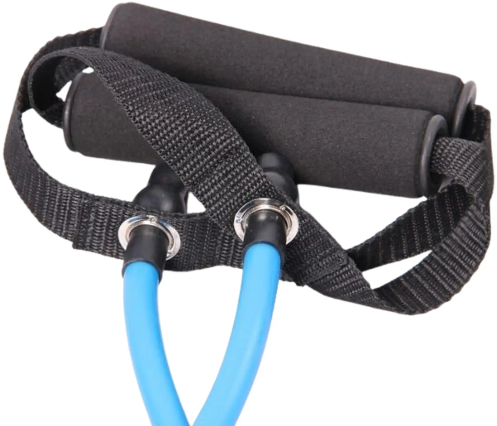 French Fitness Resistance Band Set of 5 w/Handles (New) - Image 4