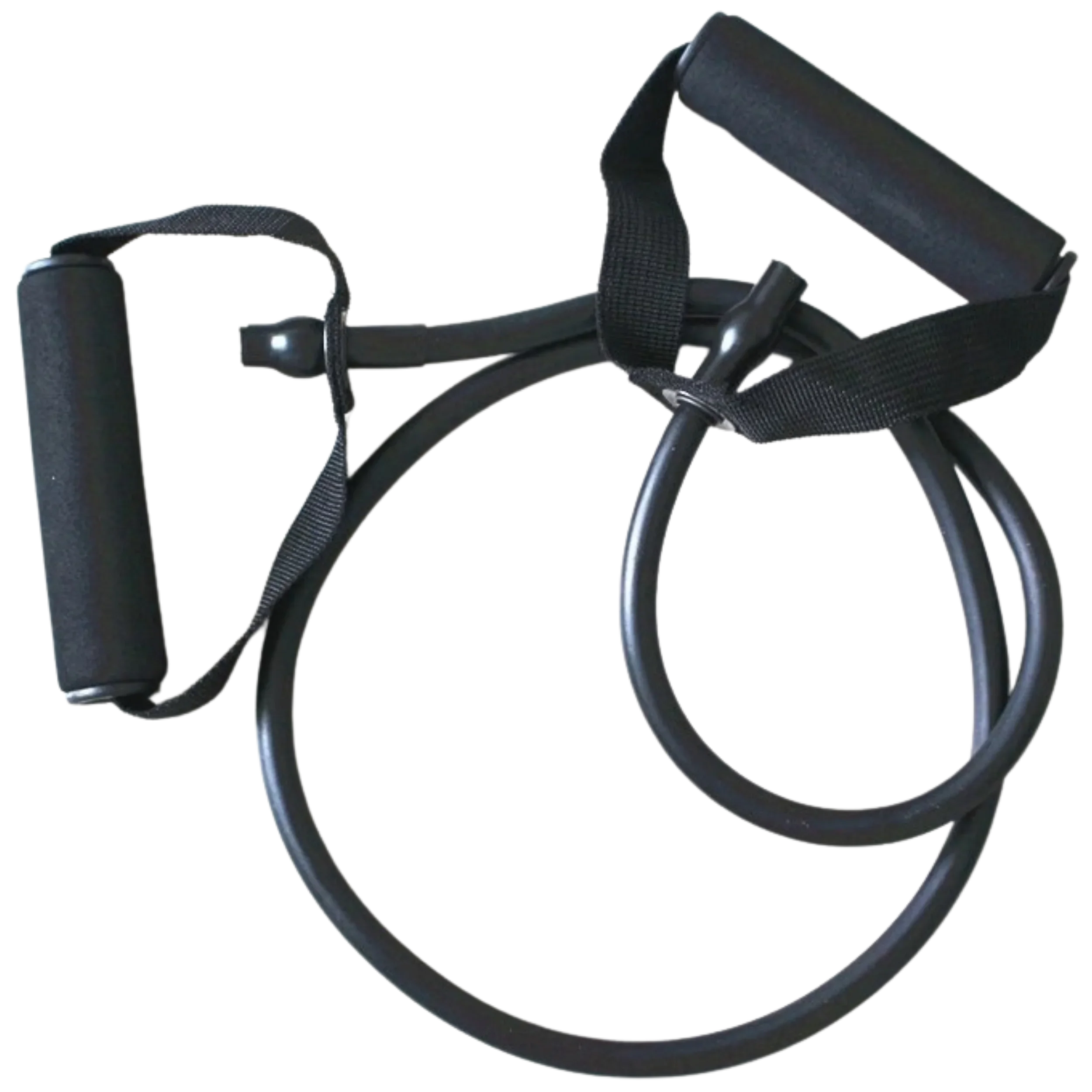 French Fitness Resistance Band w/Handles - Black (23-30 lbs) X-Heavy (New)