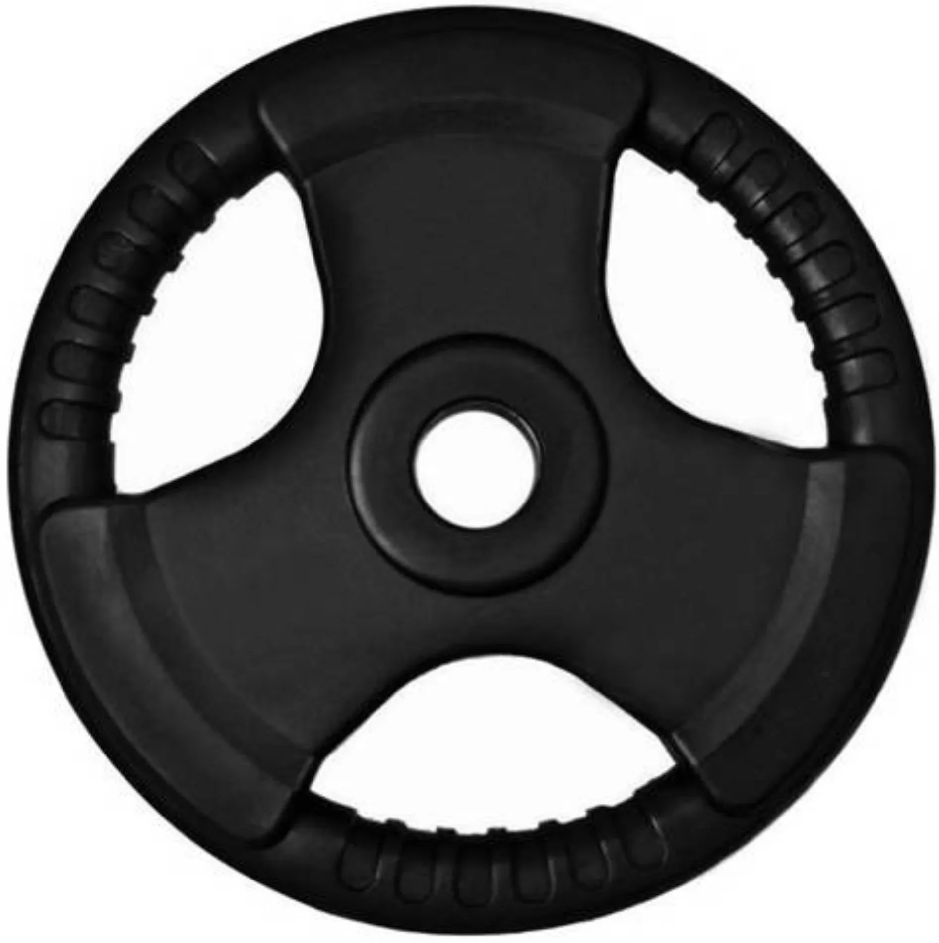 French Fitness Rubber Grip Olympic Weight Plate Set 190 lbs (New) - Image 3