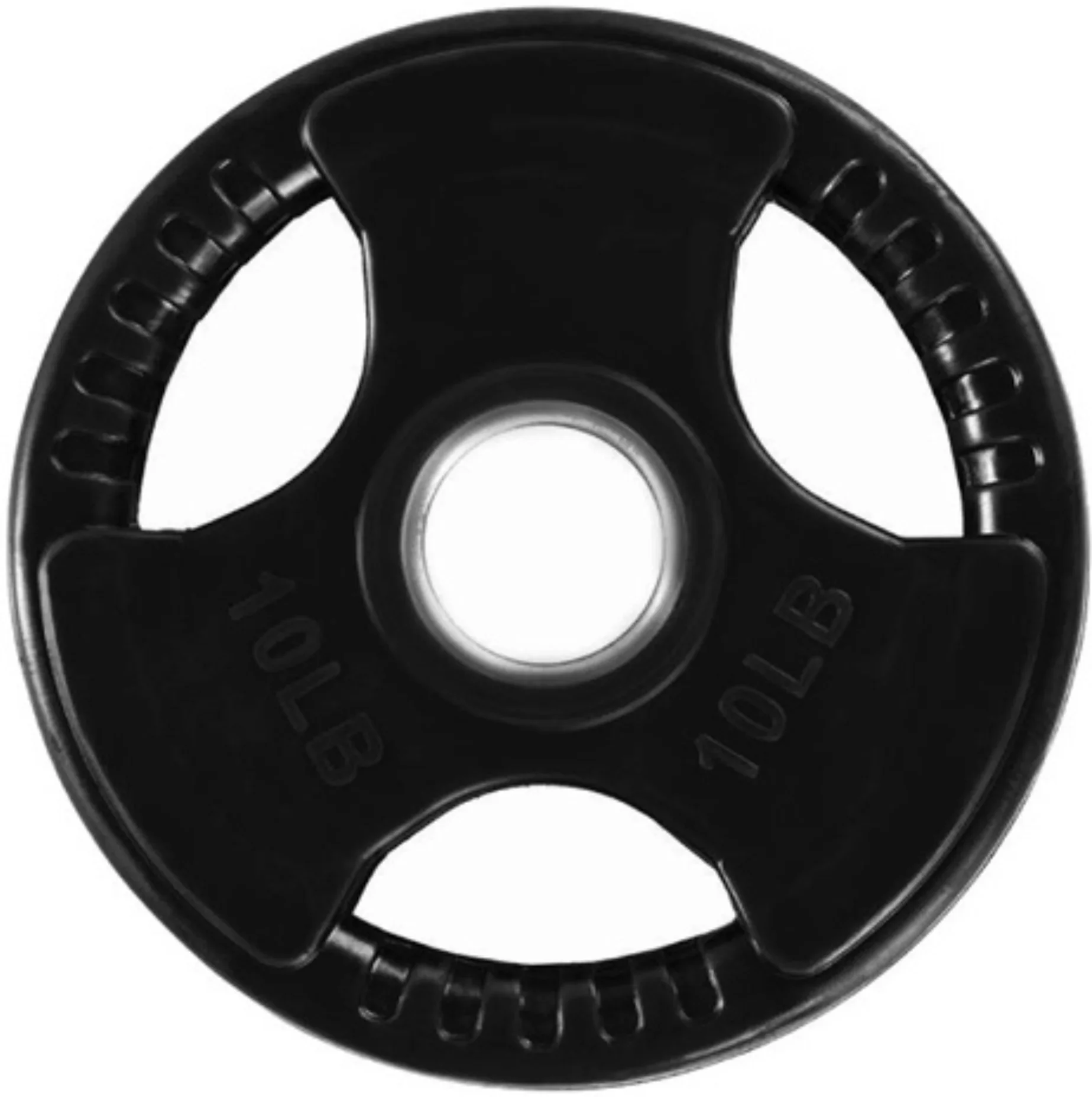 French Fitness Rubber Grip Olympic Weight Plate Set 190 lbs (New) - Image 6