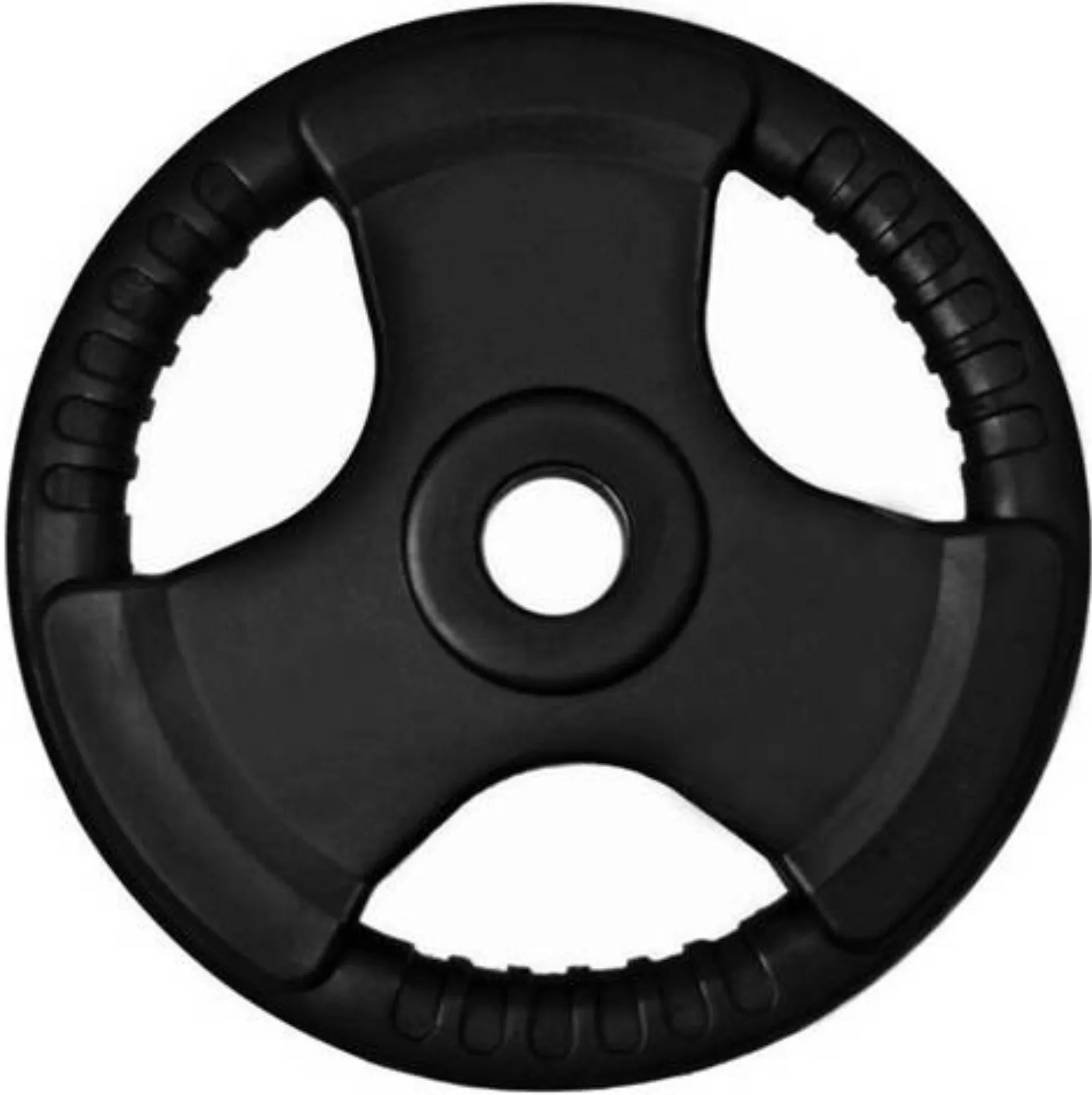 French Fitness Rubber Grip Olympic Weight Plate Set 260 lbs (New) - Image 3