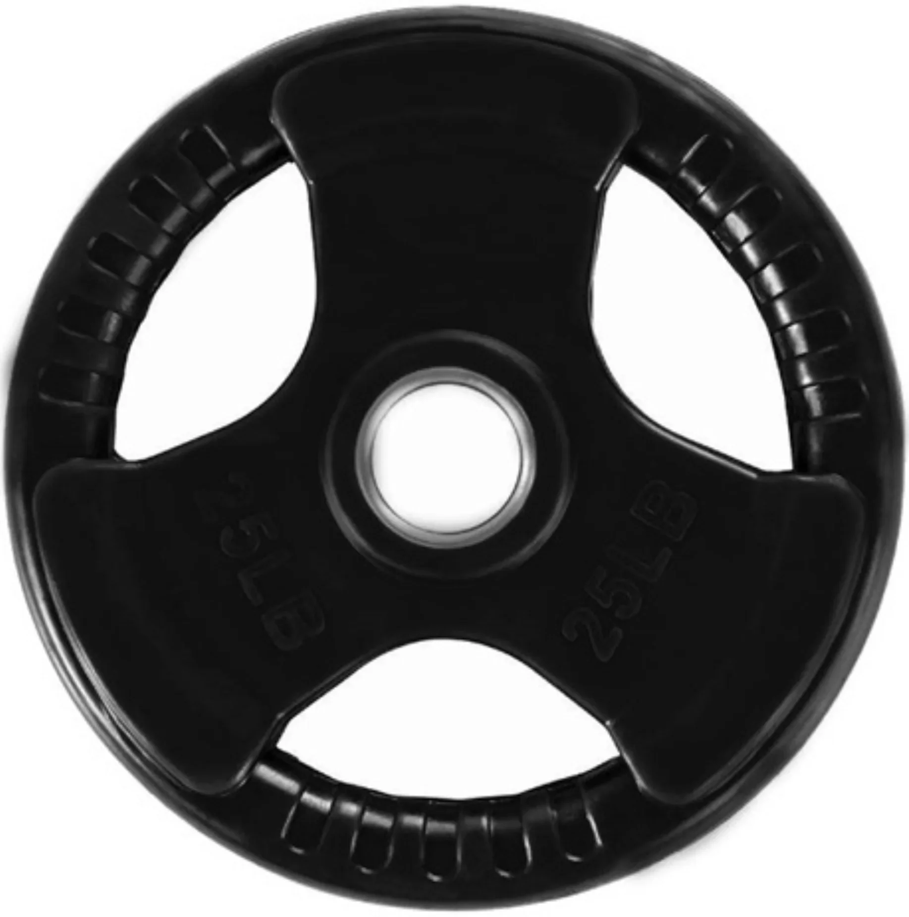 French Fitness Rubber Grip Olympic Weight Plate Set 260 lbs (New) - Image 7