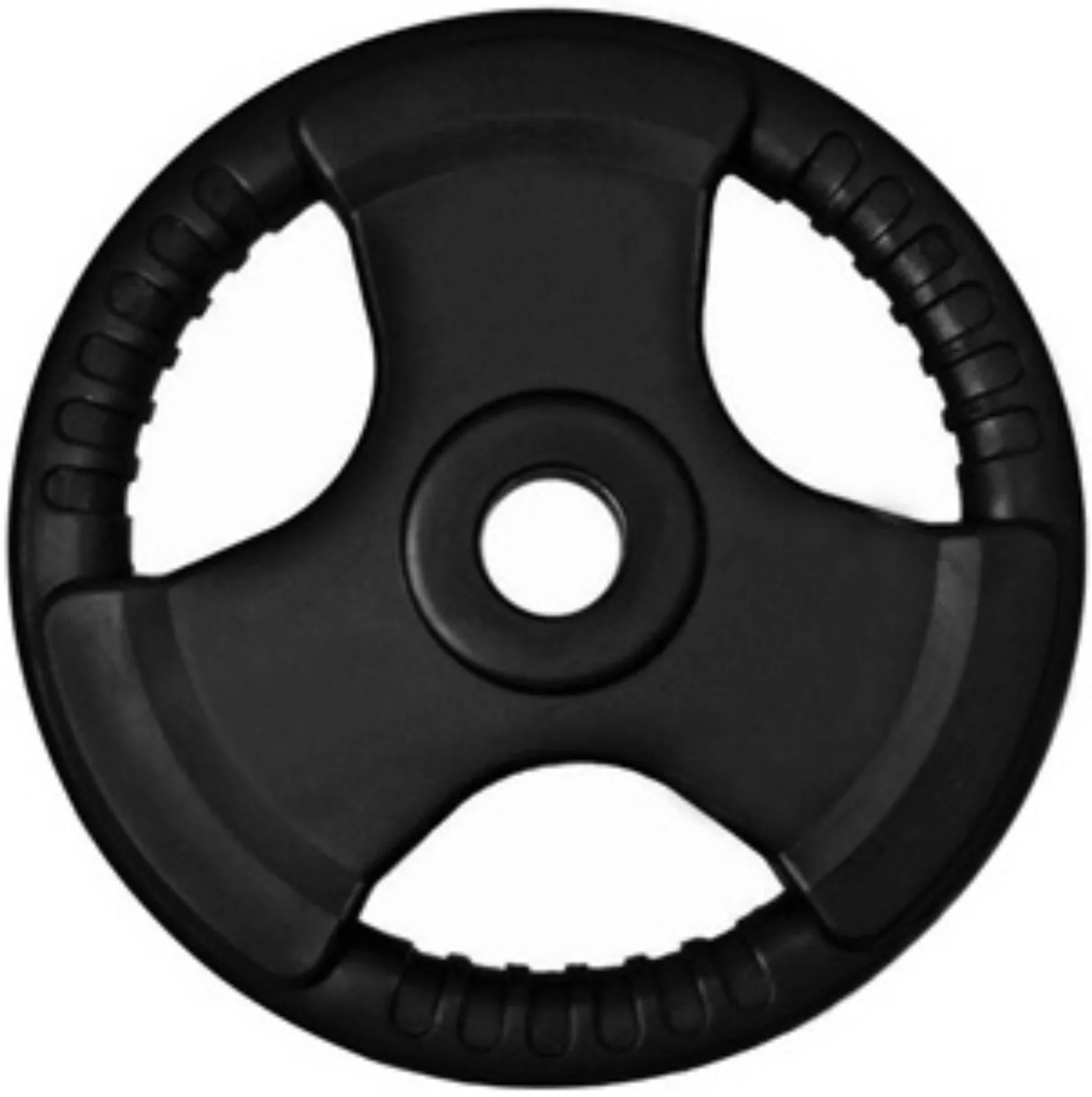 French Fitness Rubber Grip Olympic Weight Plate Set 450 lbs (New) - Image 3