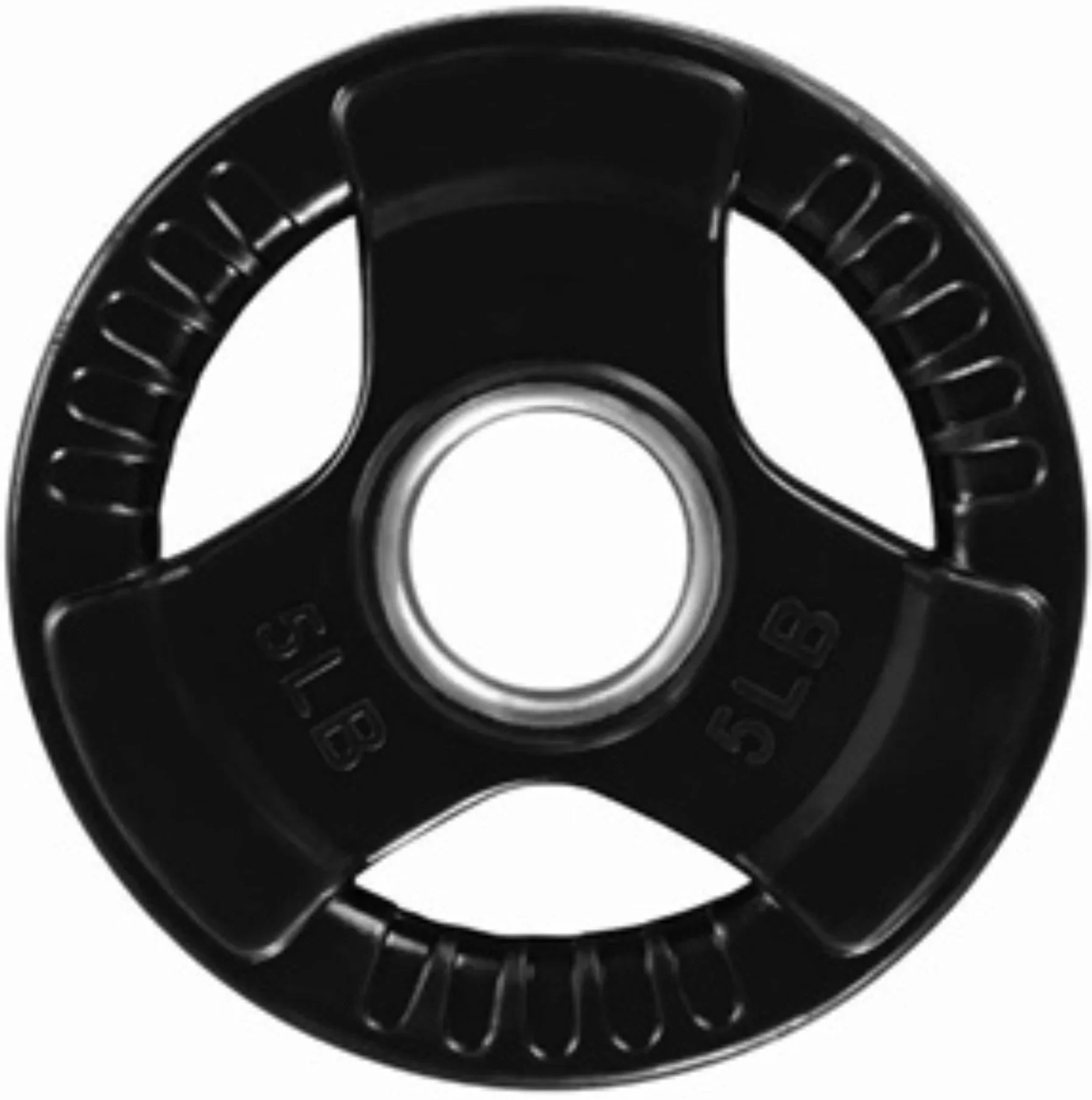 French Fitness Rubber Grip Olympic Weight Plate Set 450 lbs (New) - Image 4